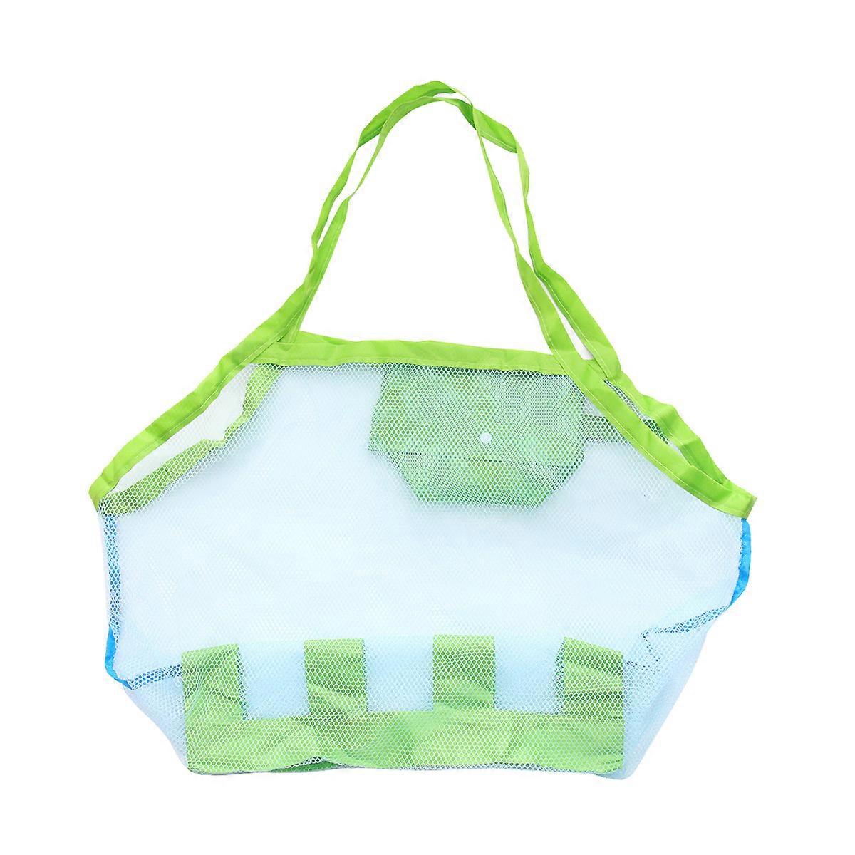 Large Mesh Beach Storage Bag with Drawstring, Lightweight Outdoor Sand Pouch for Beach and Outdoor Activities