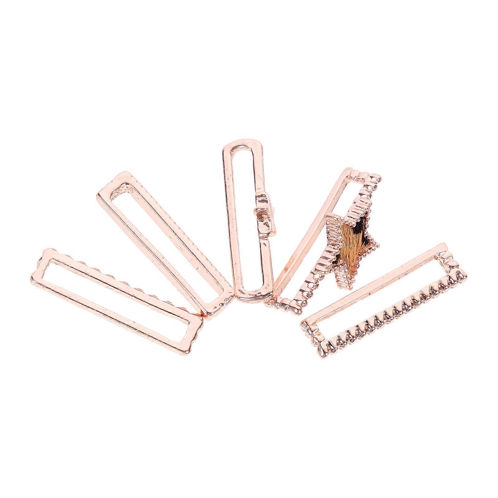 5pcs Alloy Watchband Charms Set for Sports Strap – Lightweight, Durable Rings in Rose Gold to Enhance Your Watch with Modern Style
