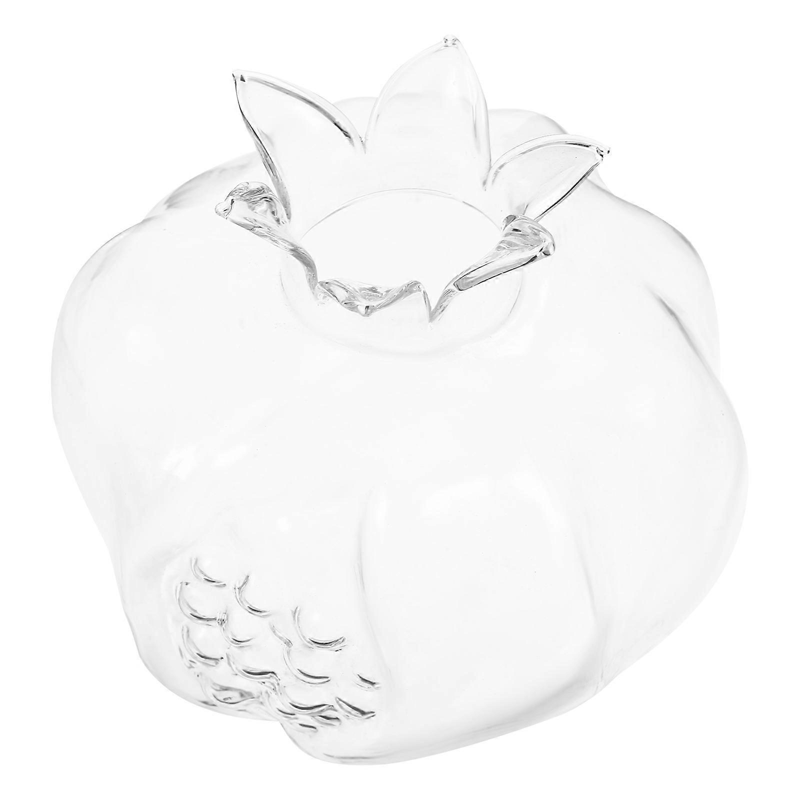 Pomegranate Glass Desktop Vase Elegant Flower Holder Decorative Flower Vase