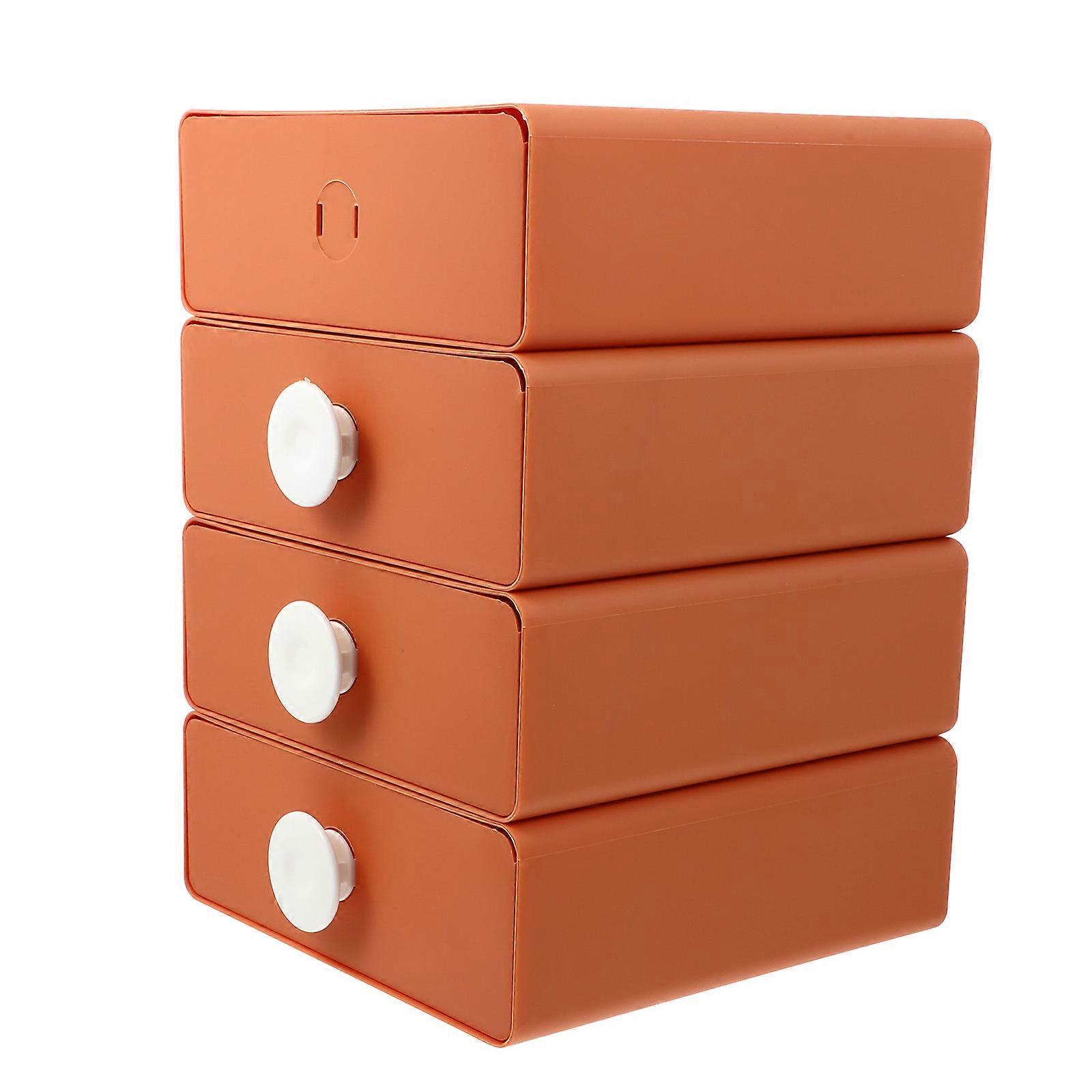 Multi-Function Organizing Box For Household Users And Students 4Pcs Rectangular Stylish Storage