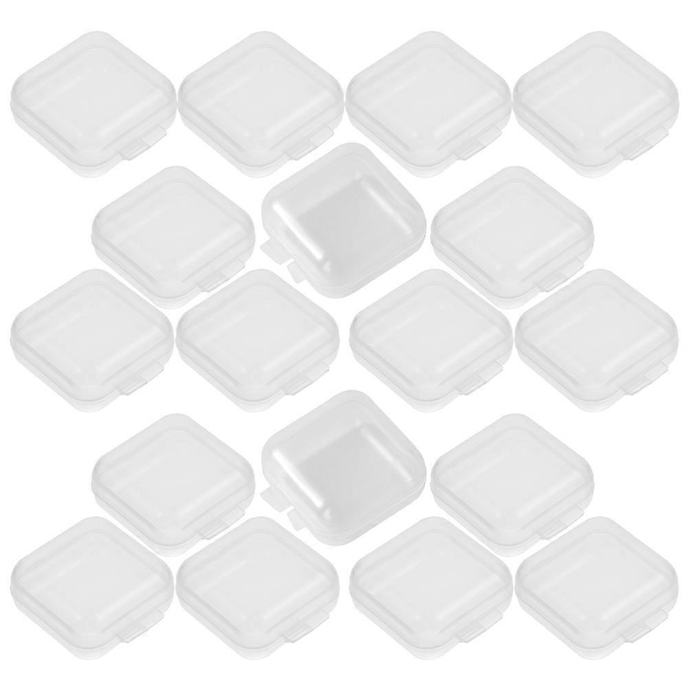 100pcs Small Clear Plastic Storage Containers for Beads and Earplugs
