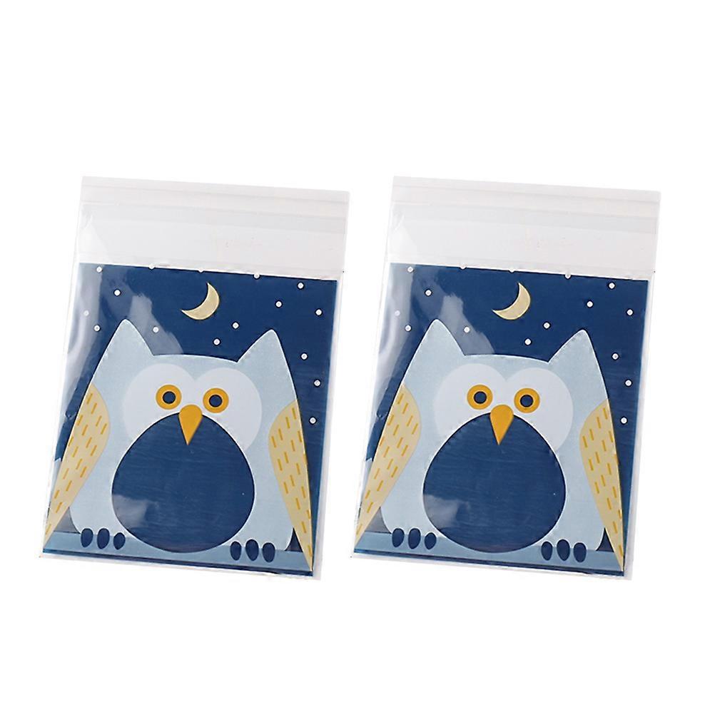 Owl Print Self Adhesive Candy Bags for Packaging Cookies and Gifts Assorted Color Food Grade OPP 200pcs