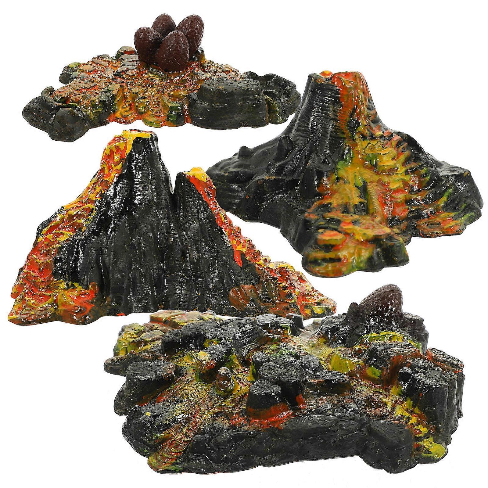 Simulation Volcano Model Realistic Figurine for Home Decor Landscape Desktop Adornment Compact Design with Detail