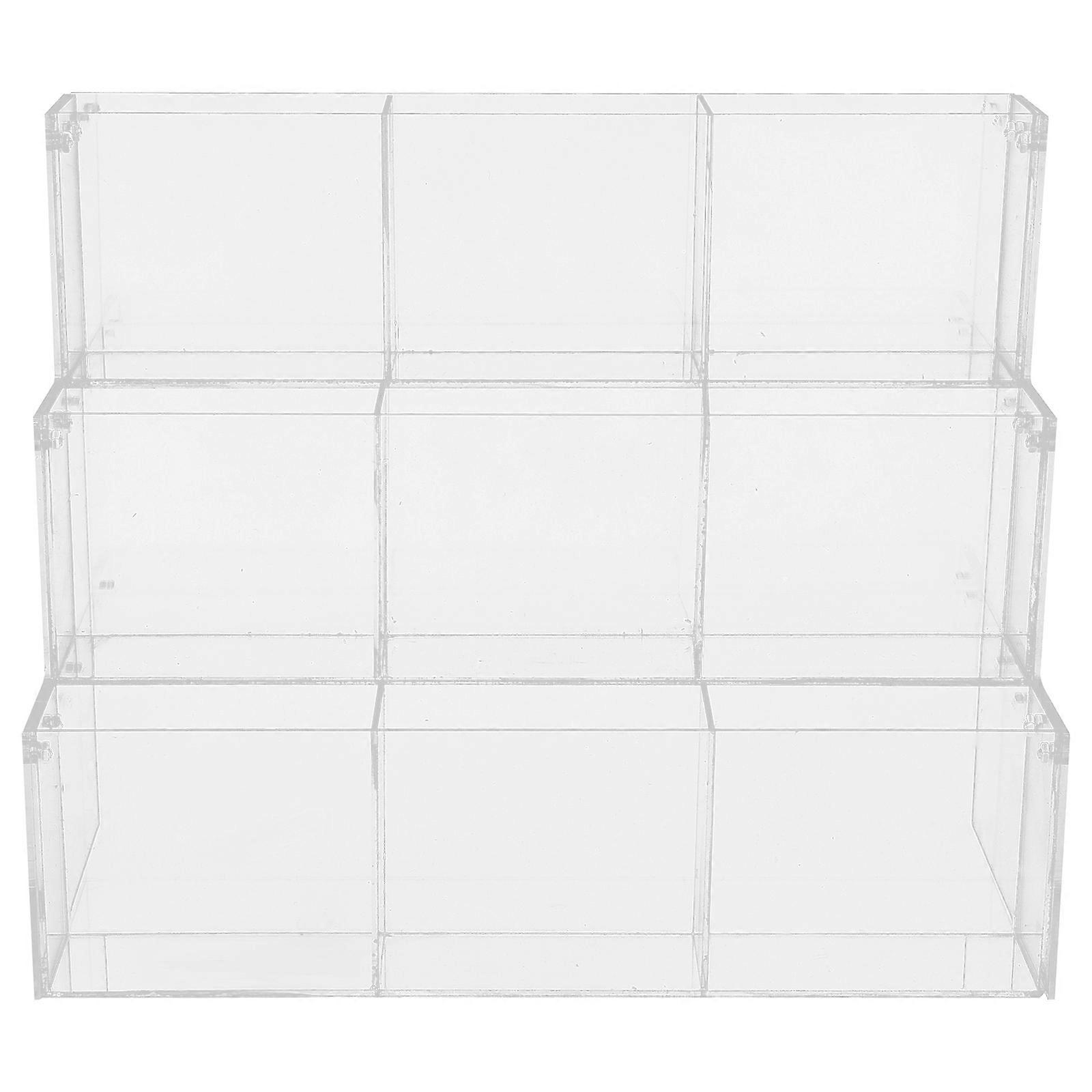 Clear Display Shelf Acrylic Organizer for Decoration 3-Layer Holder