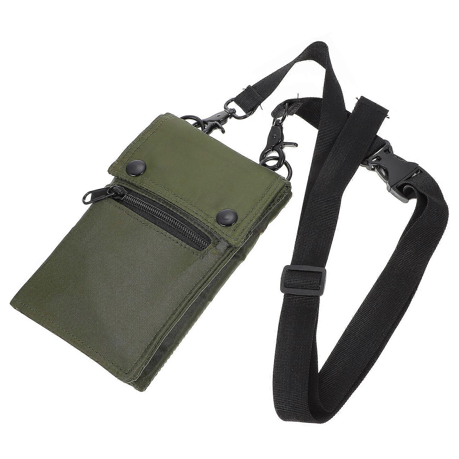 Small Crossbody Bag For Daily Use Green Nylon With Detail 1Pc