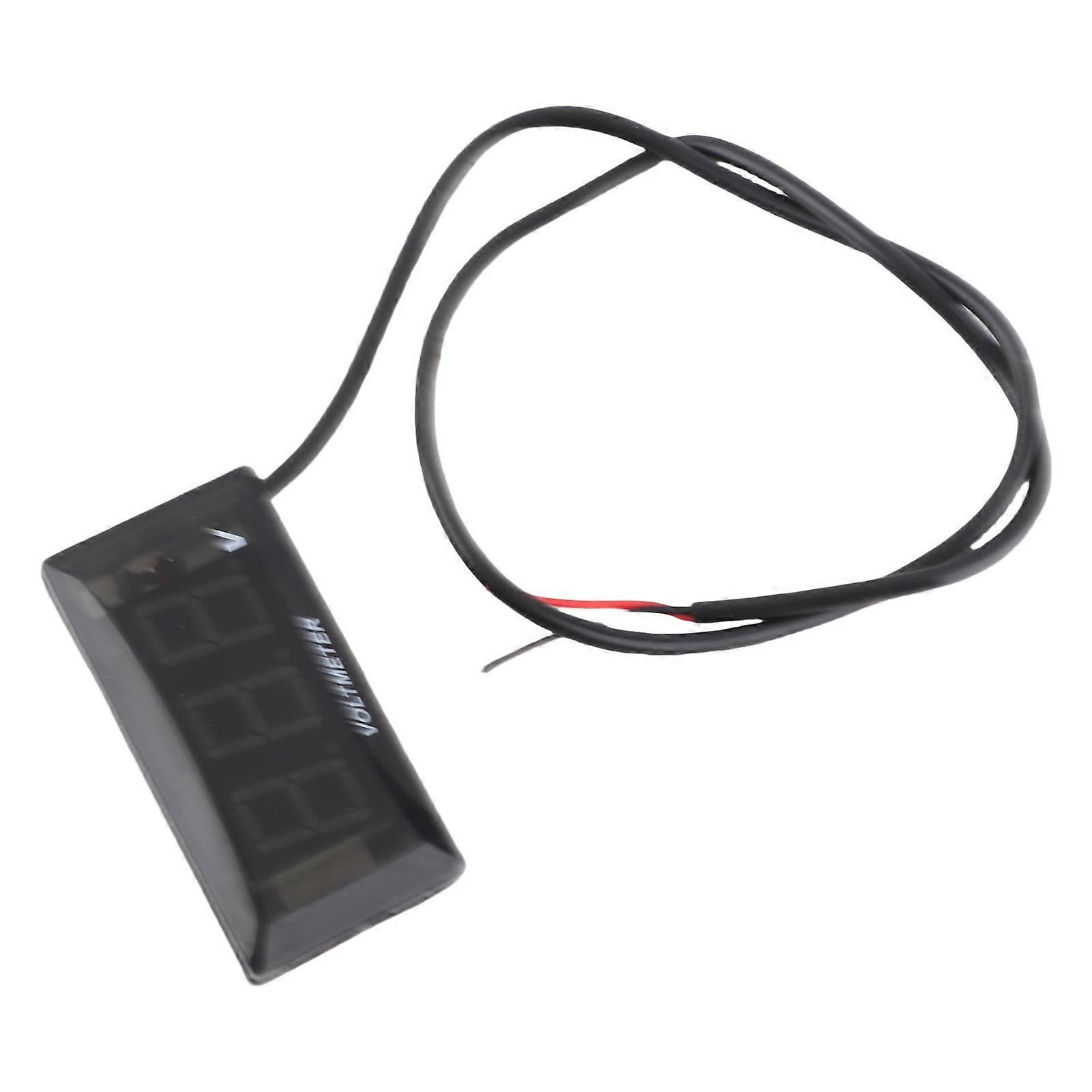 Motorcycle DC 10-150V Digital Voltmeter LED Display Water-resistant Voltage Tester Battery Moniter Gauge with Bracket