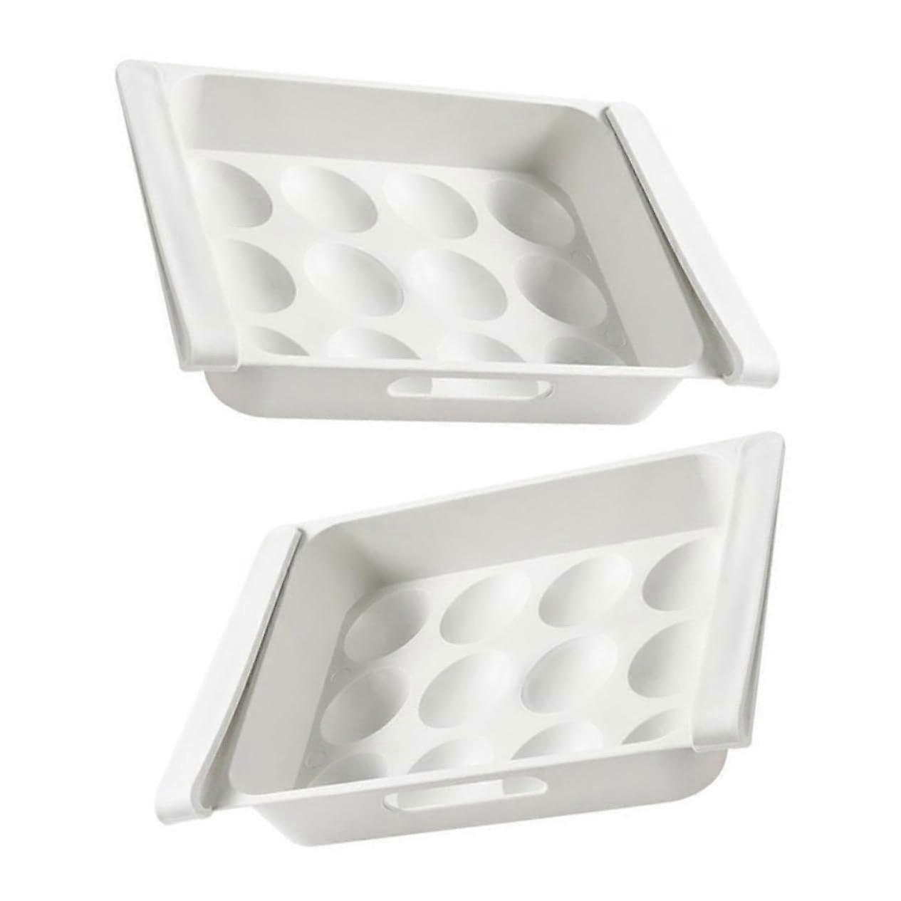 Egg Holder for Refrigerator 12-Compartment Stackable Egg Organizer with Lid Durable Egg Storage Box for Kitchen and Restaurant Use