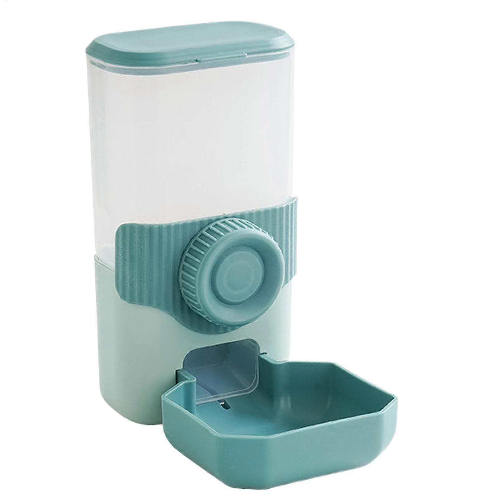 Hanging Water Dispenser for Cats Automatic Water and Food Dispenser Weighted Feeder Blue