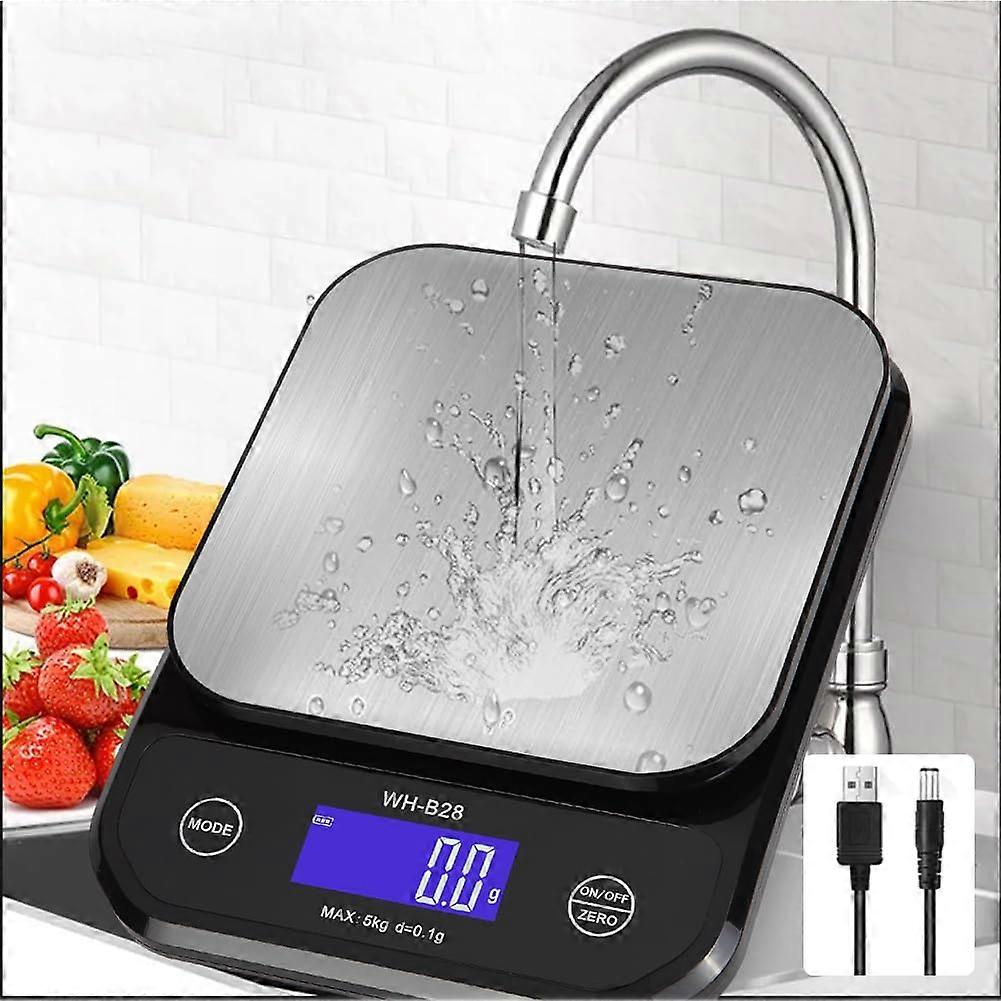 Washable  USB and rechargeable digital kitchen scale for the kitchen and more. Waterproof  high-precision