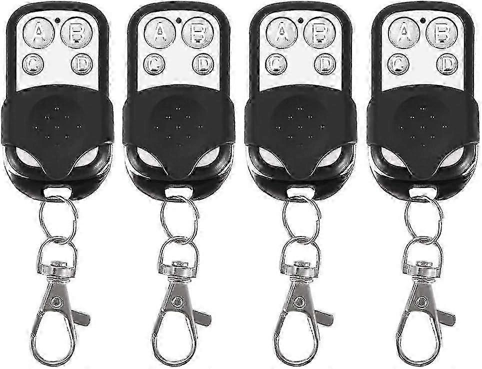 four Universal Garage Door Opener Remote Automatic Gate Control Key Fob for Car