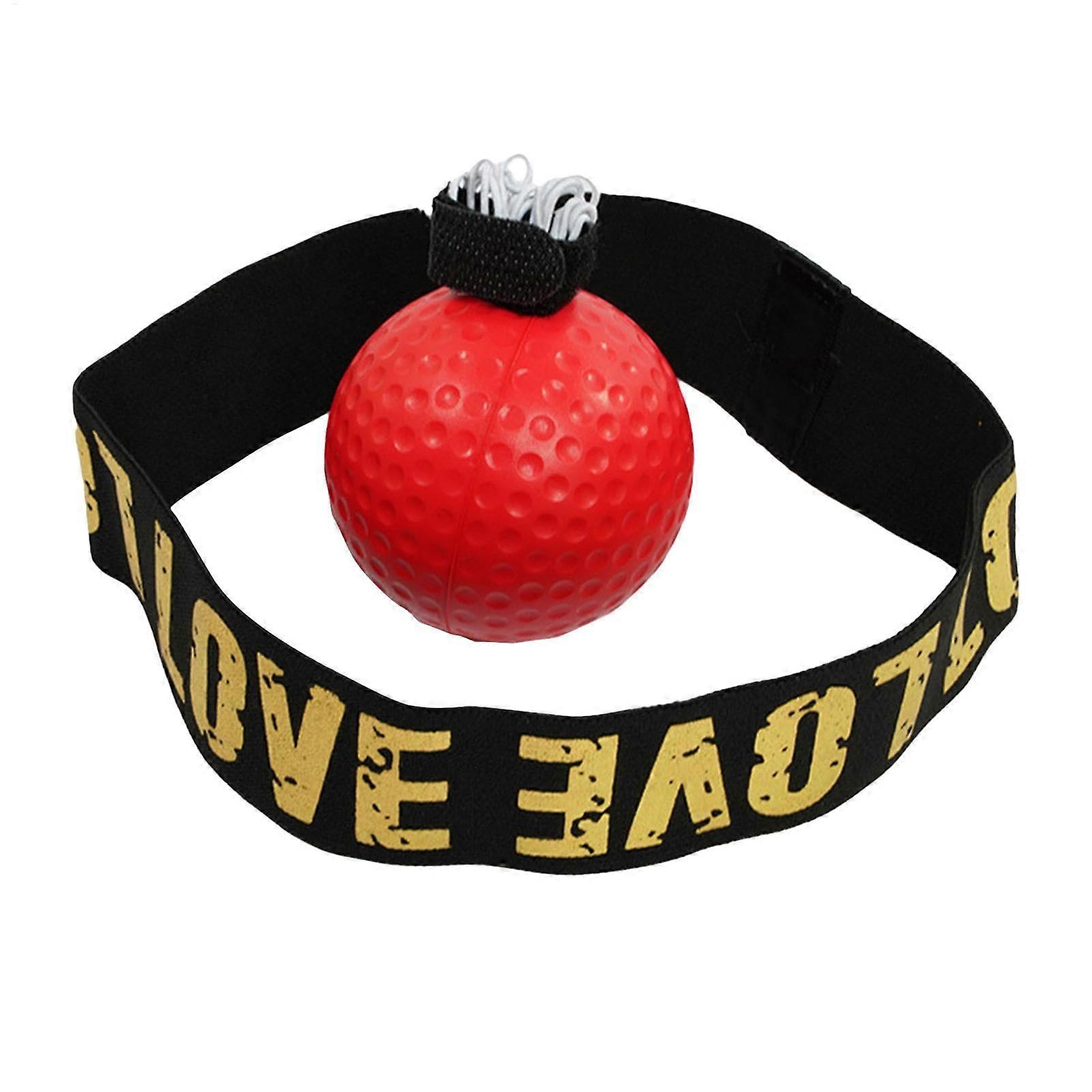 Boxing Reflex Ball Headband Punching Ball for Adults Boxing Ball with Headband for Reaction, Punch Speed, and HandEye Coordination Training (Red)