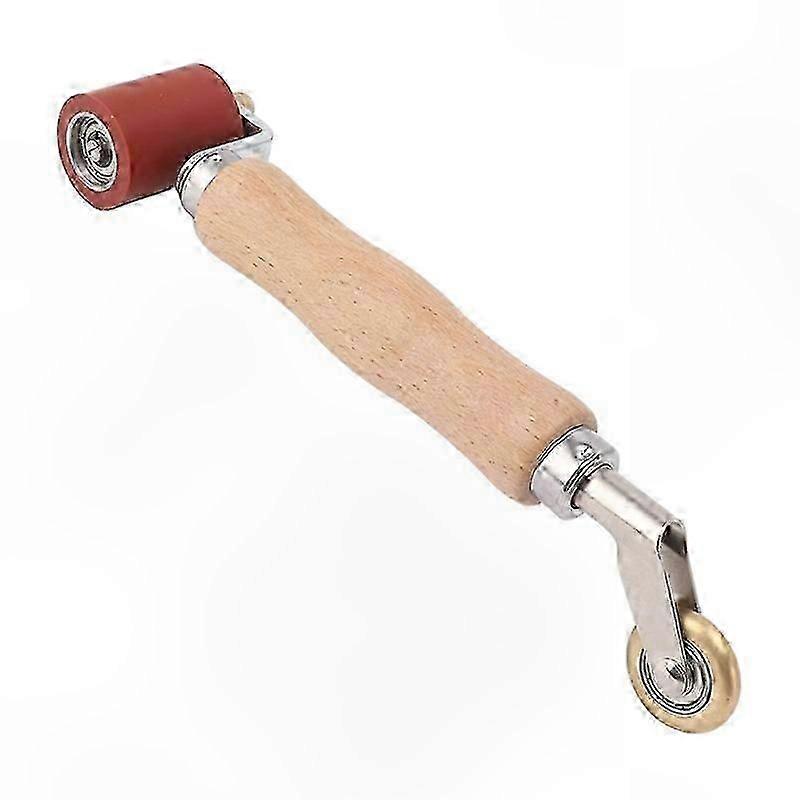 Silicone Seam Roller with Steel Core and Wood Handle for Wallpaper Installation