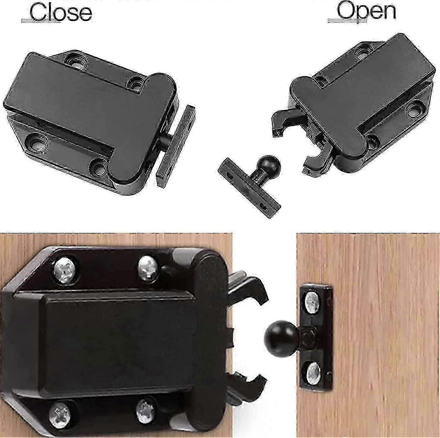 Exquisite 6-Piece Push-Open Door Latches for Lequeen - Touch Release Catch