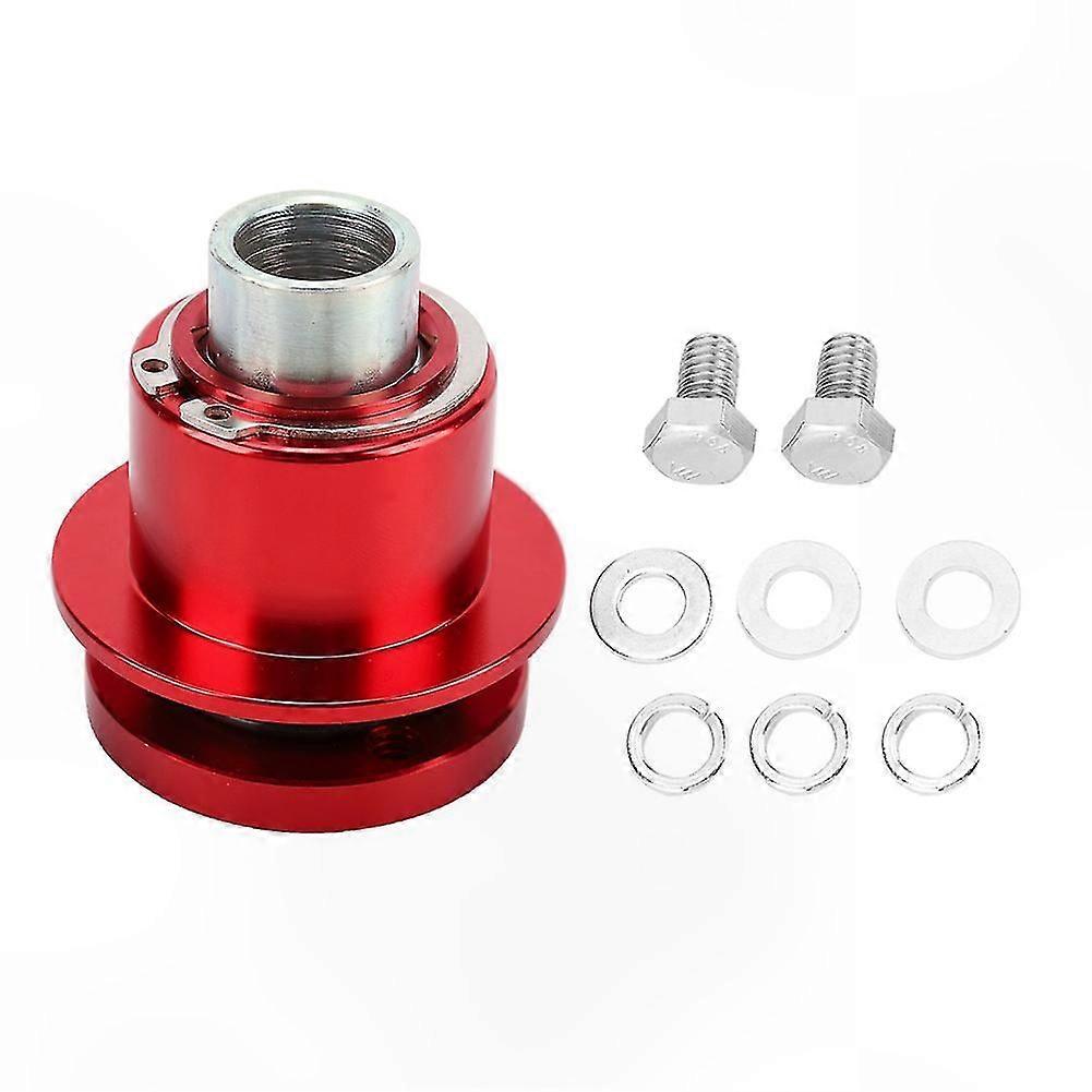 Quick Release Steering Wheel Hub Adapter, 360 Rotatable Oxidized Aluminum Hub with Mounting Accessories for 310-101 (Red)