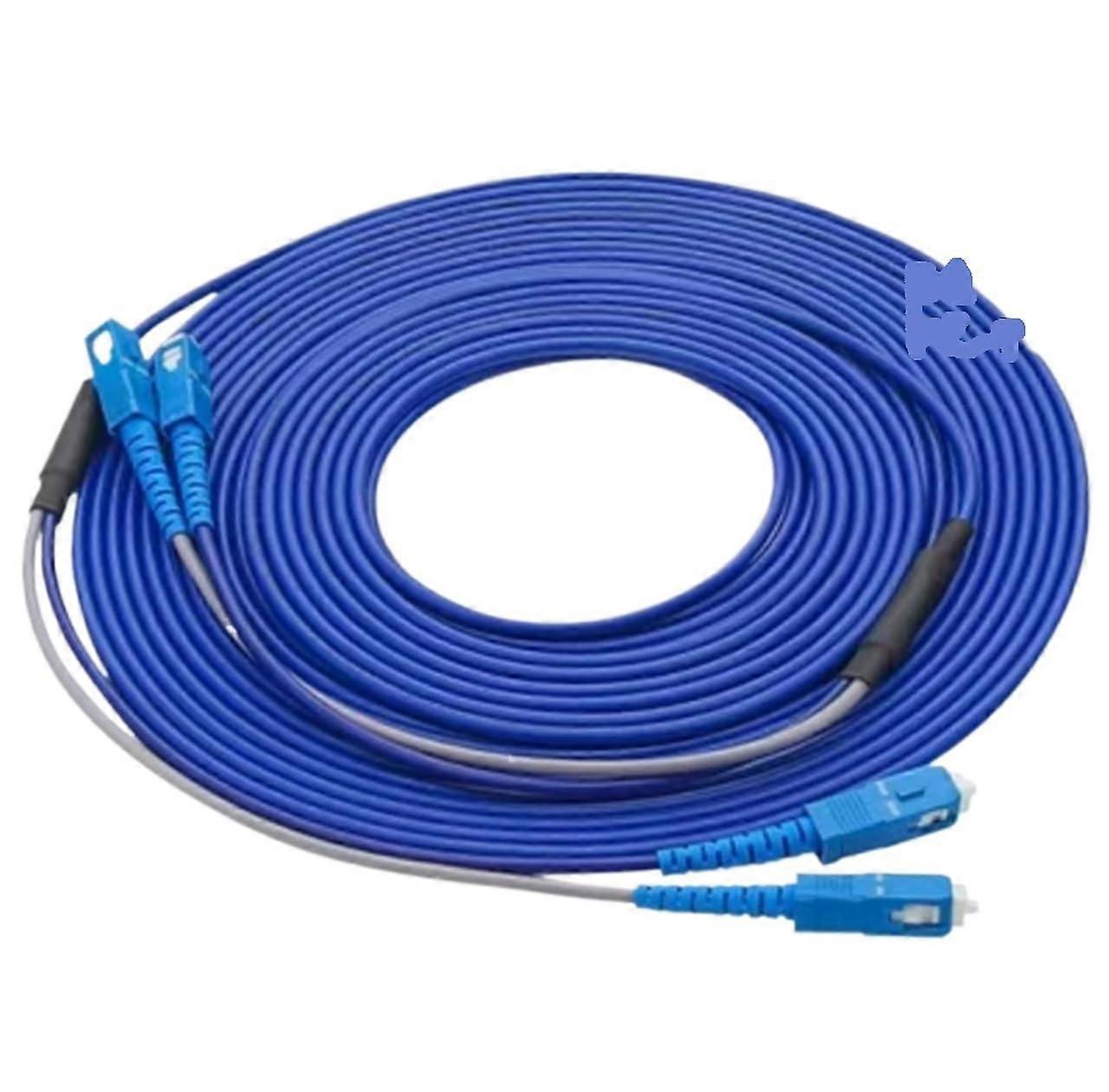 2 Cores Optical Singlemode Fiber Cable Blue 80m LC-SC Connectors