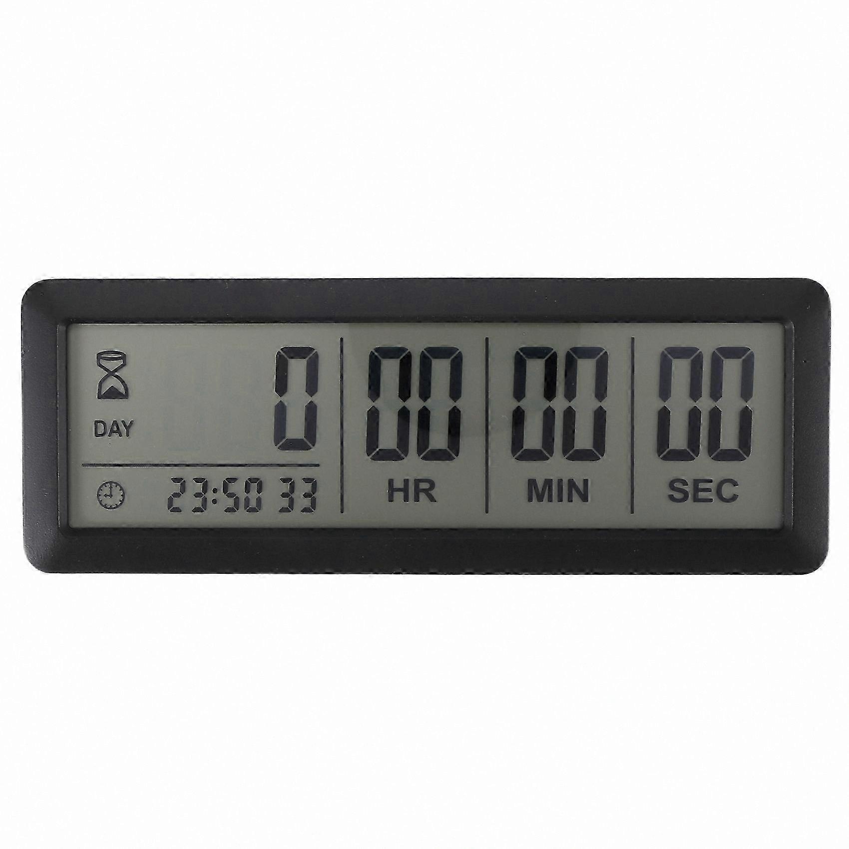 Countdown Timer with 999 Days Display for Graduation, Lab, and Kitchen Use (Black)