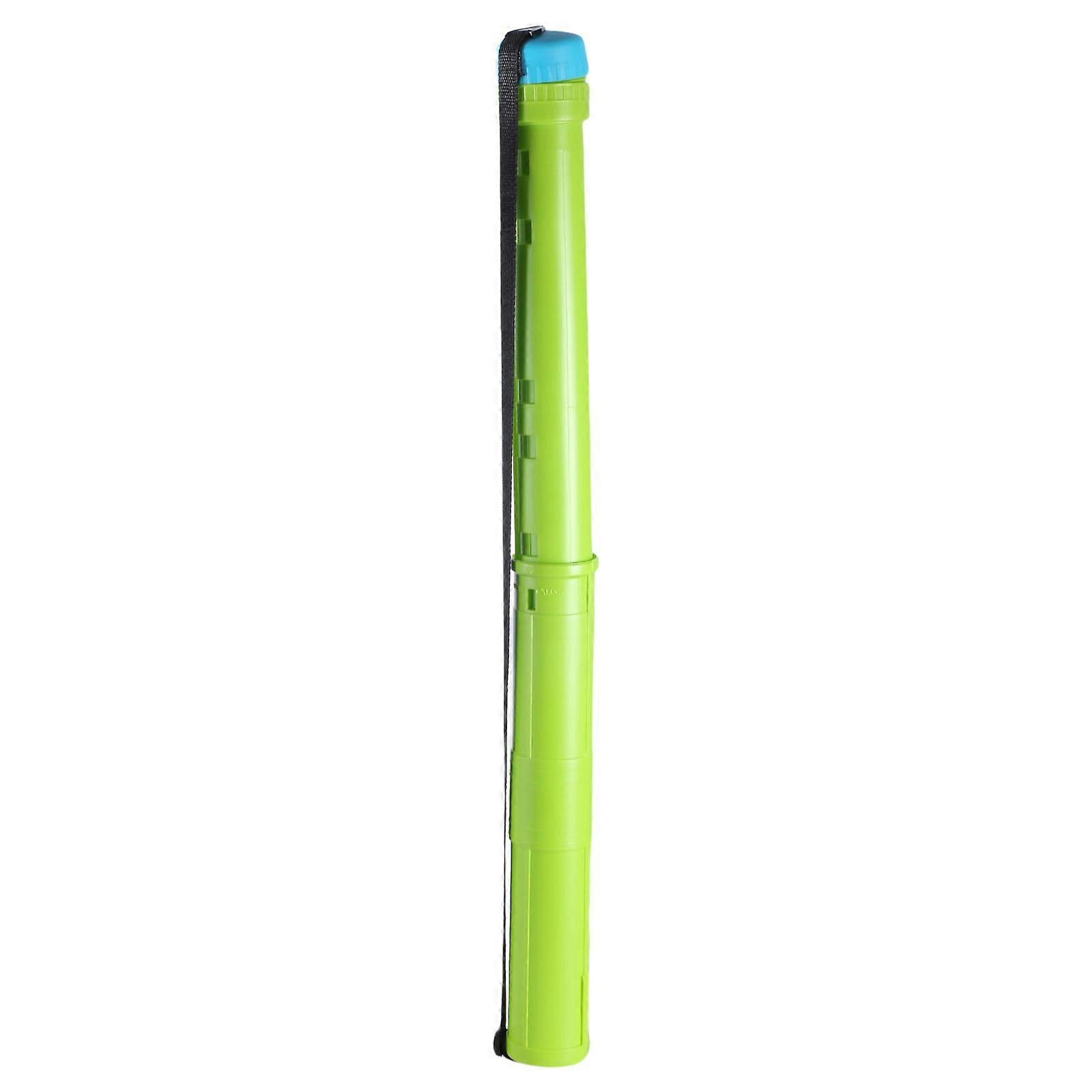 17-29.7" Telescoping Art Tube with Adjustable Shoulder Strap, Water Resistant Document Holder for Canvas Artwork, Green