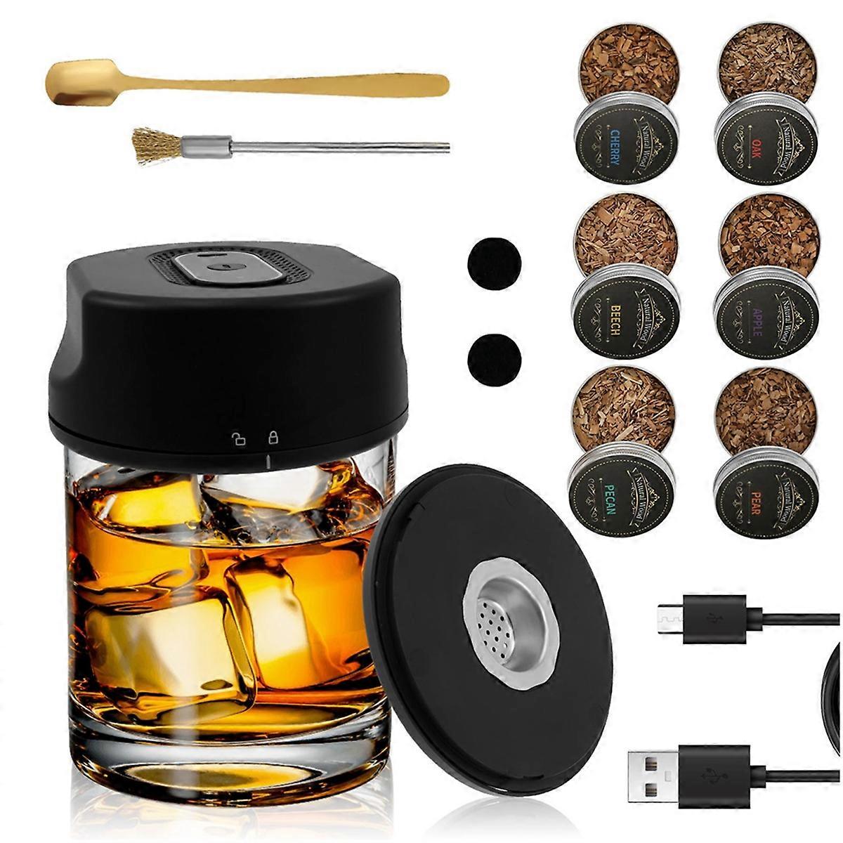 Electric Whiskey Smoker Kit Rechargeable Cocktail Smoker Kit