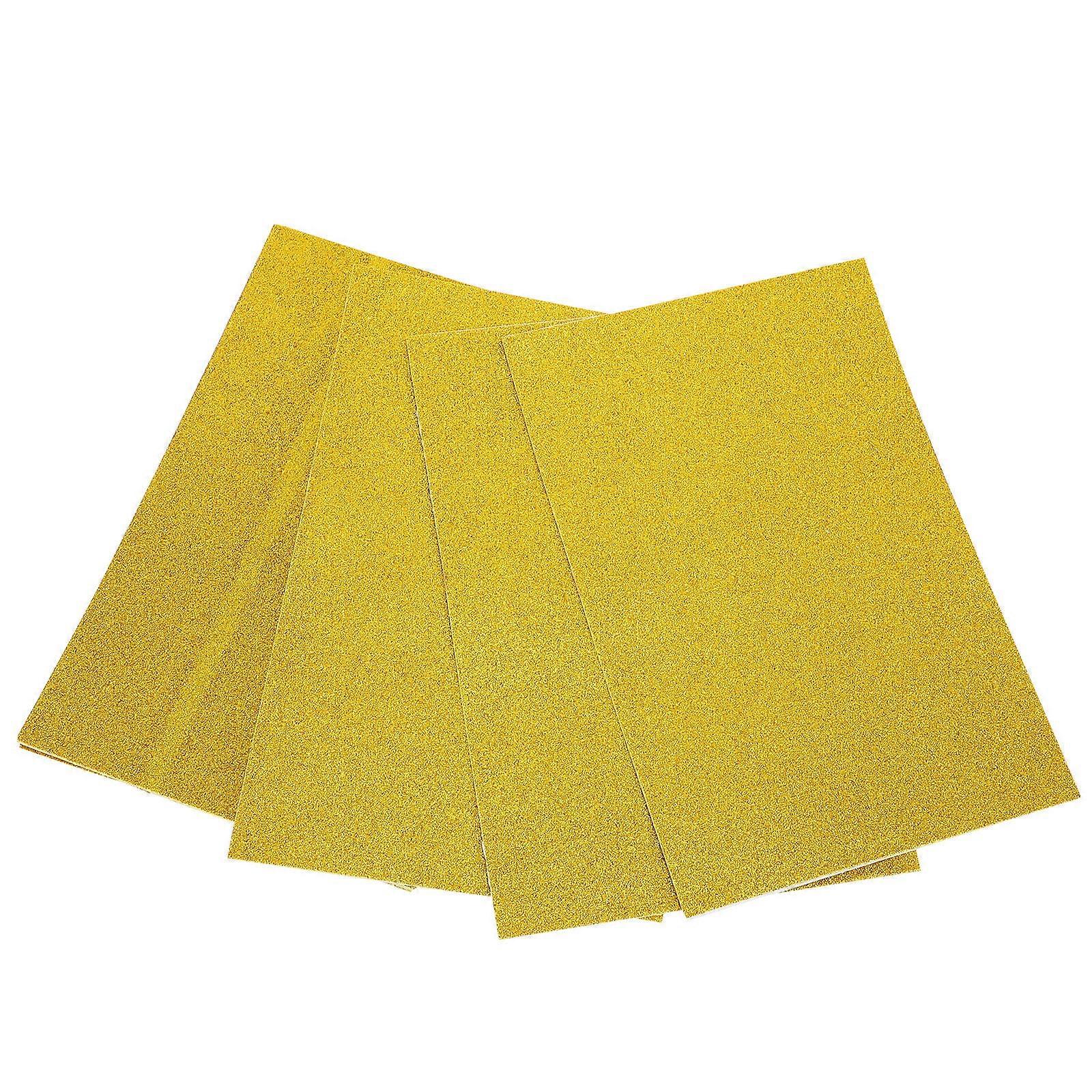 10 Pcs Adhesive Glitter Sponge Sheets Gold Sparkly Craft Paper for DIY Art Projects, Cards, Decorations, School & Party Use Durable Foam Material