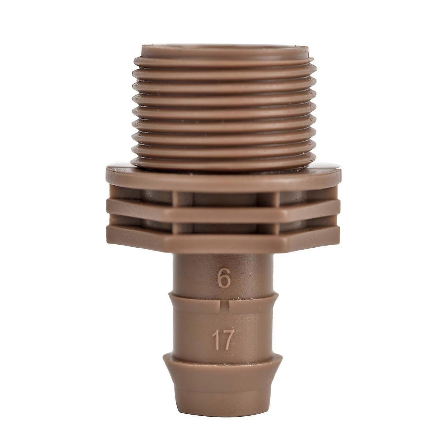 Drip Irrigation Thread Adapter With Barb Coupling, 3/4" NPT Male x Barb Coupling, Barbed C