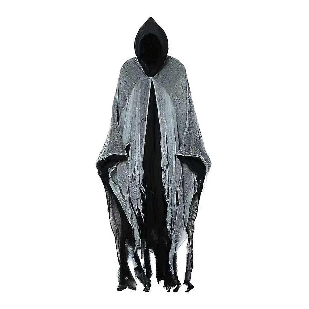 Terrifying Skeleton Halloween Cloak With Hood - Realistic Costume Accessory