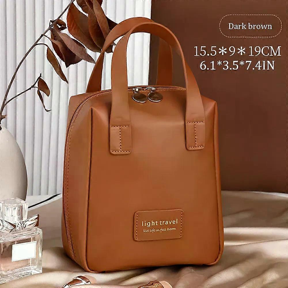 pu makeup bag with handle multi-functional makeup bag waterproof portable multi-layer PU toiletries cosmetics storage bagzwq