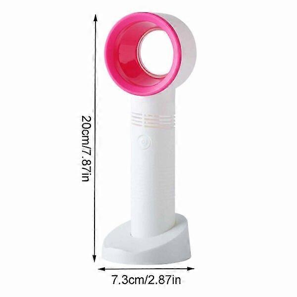 Portable bladeless handheld fan, three colors available, rechargeable and multi-speed adjustable