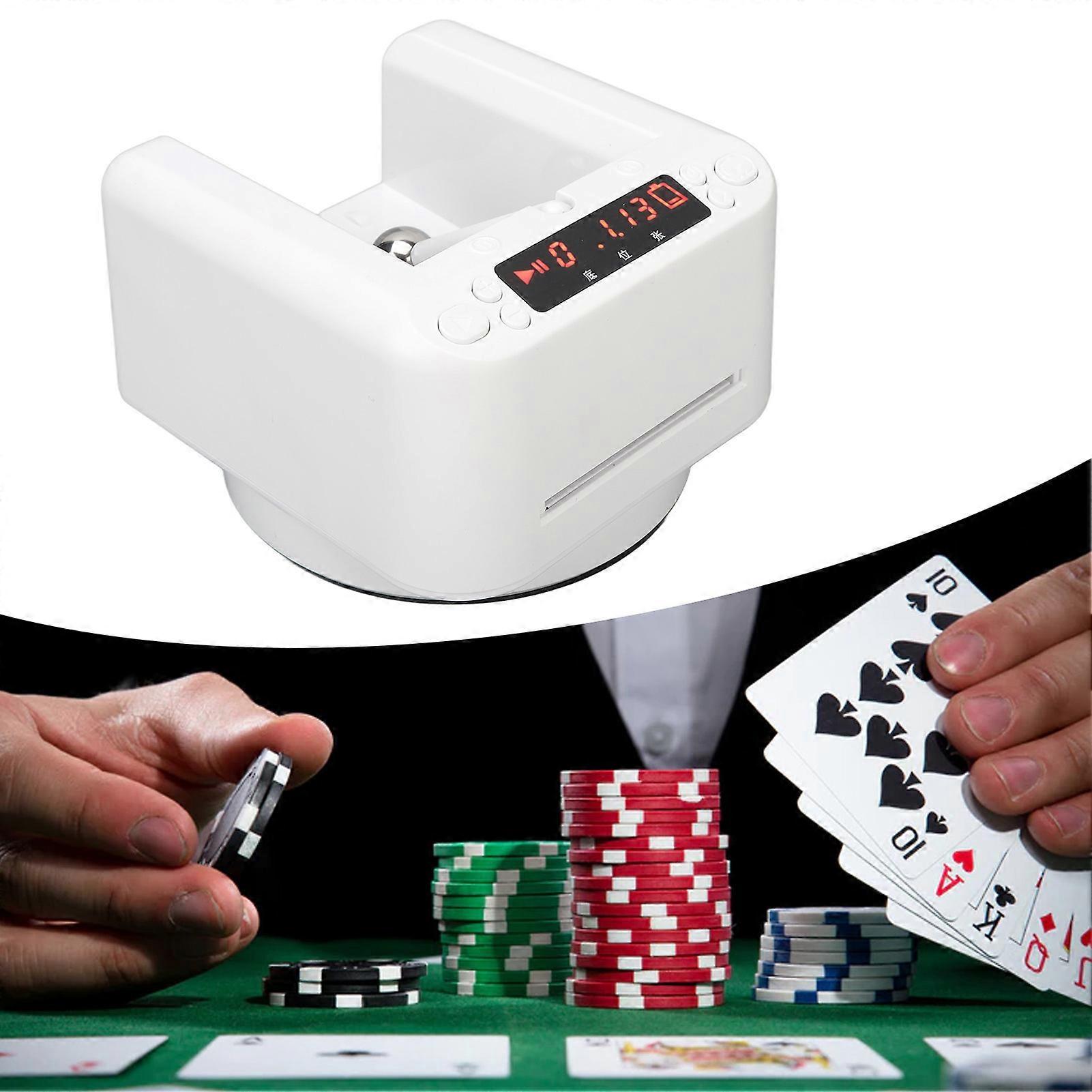 Automatic 360° Rotating Card Dealer Machine, Rechargeable 2500mAH Battery