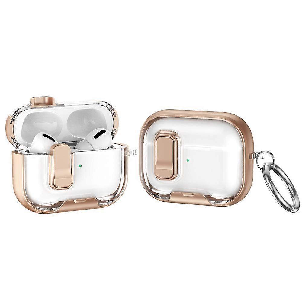 Compatible For Apple AirPods Pro Case TPU PC Earbuds Protective Cover with Switch / Stand / Carrying Hook