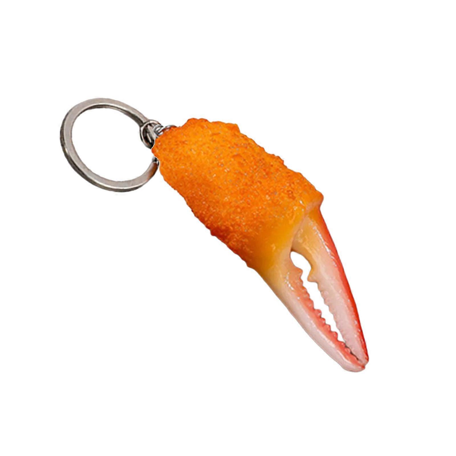Funny Crab Claw Key Chain Realistic Detailing Lightweight Hanging Pendant Perfect For Gifting or Daily Wear Use  Yellow