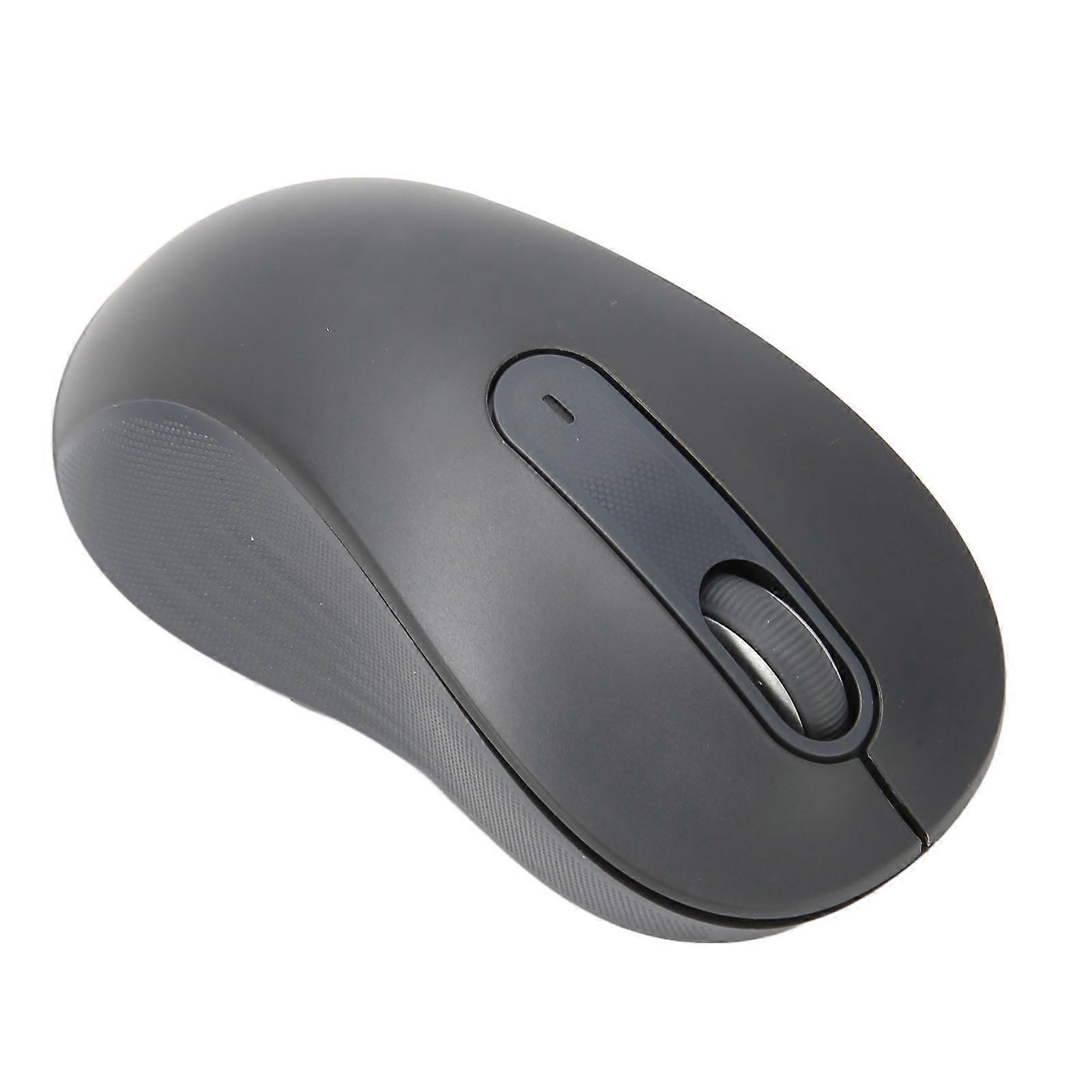 Wireless Mouse Black BT USB Receiver Silent Click Adjustable DPI Office Mouse for Home