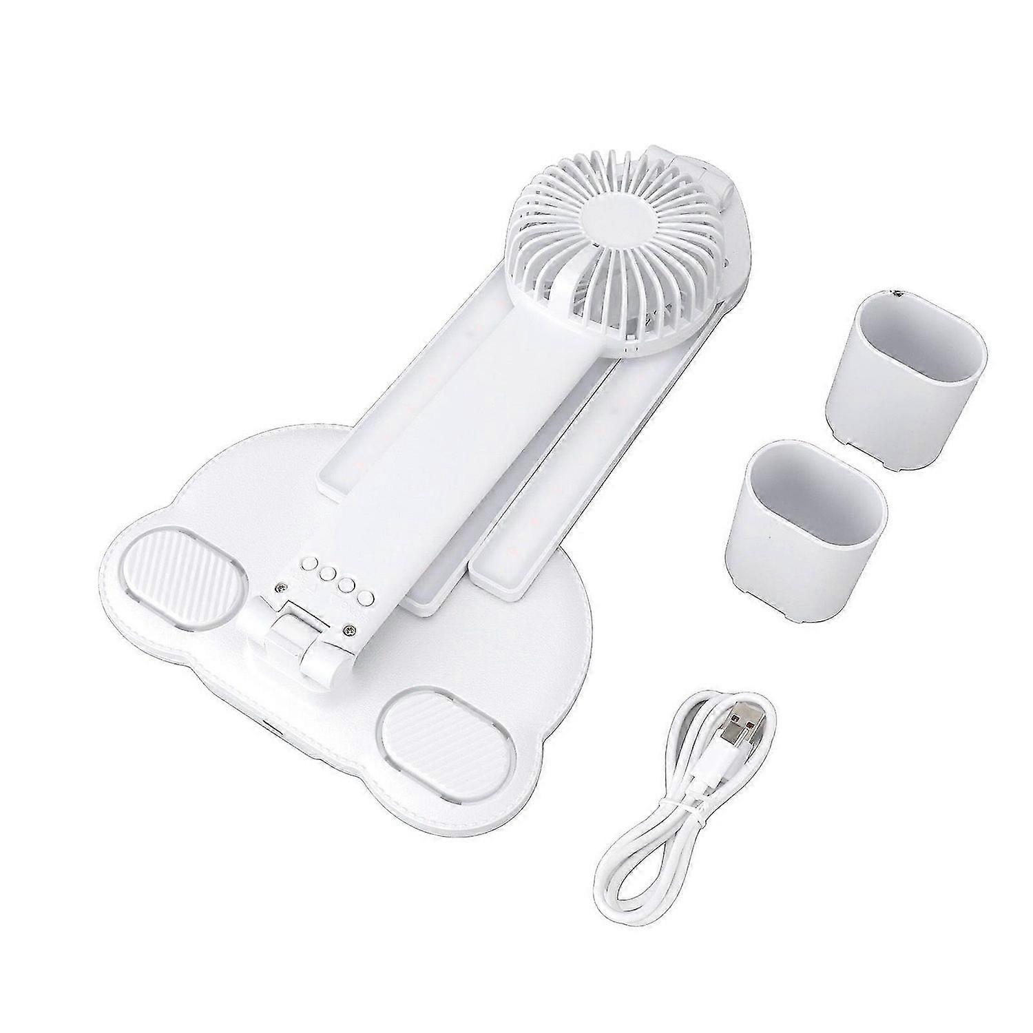 2025 Latest Model LED Desk Light with Fan Bright 4 Headed Touch Control Adjust...