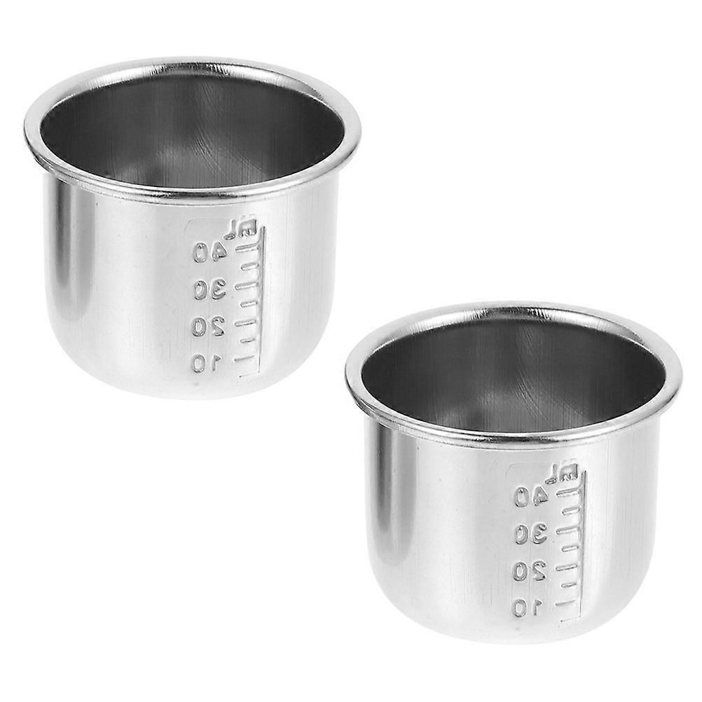 Gobelets à Médecine en acier inoxydable Tasses à Pharmacie pour le Stockage Collection 2Pcs