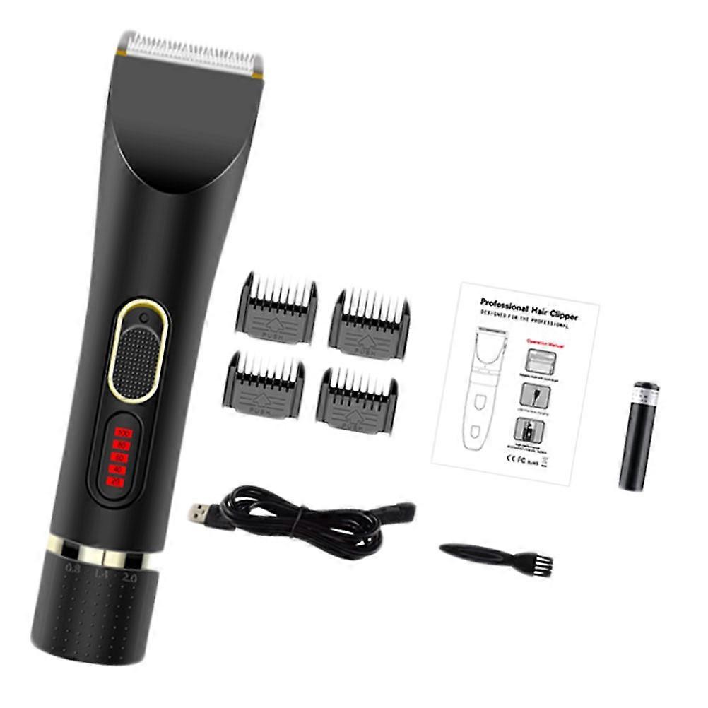 Ceramic Hair Clippers for Home Use with ABS Material and Black Color 1 Manual 4 Combs USB Cable Included