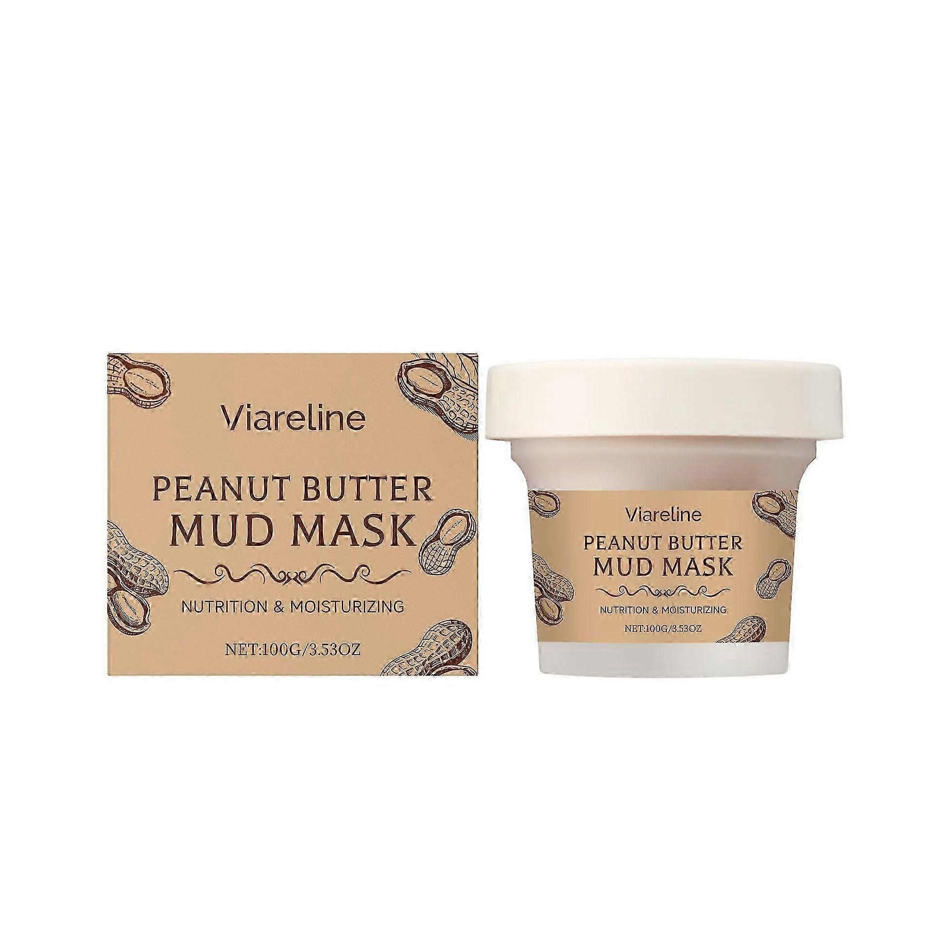 Peanut Butter Pore Mask, Clay Mask Pore Tightening Exfoliator, Sebum Absorption Hydra Exfoliant, Facial Pore Clearing and Skin Soothing, Clear & Smoot