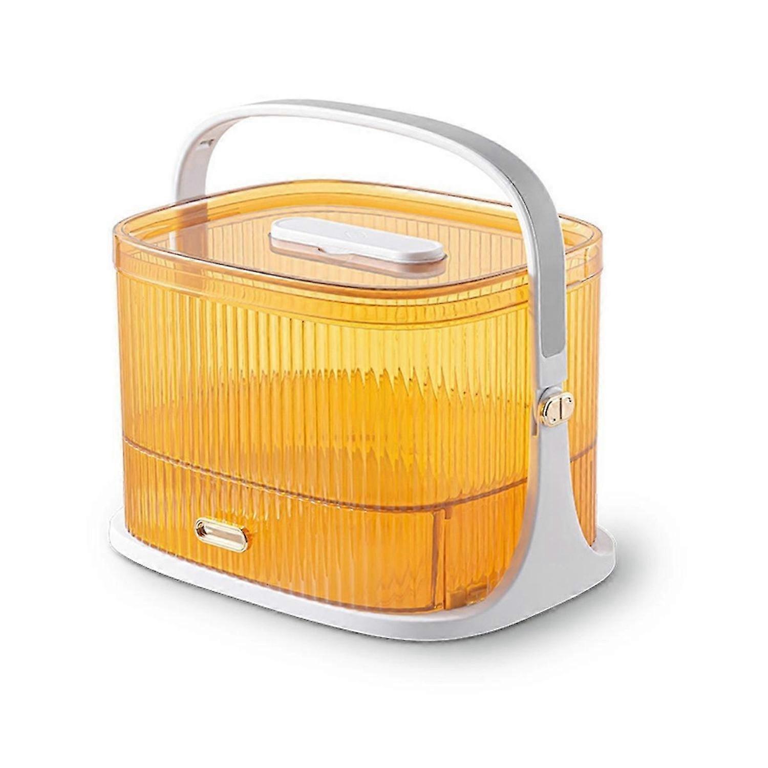 Portable Kit Container Medicine Mask Storage,Orange White