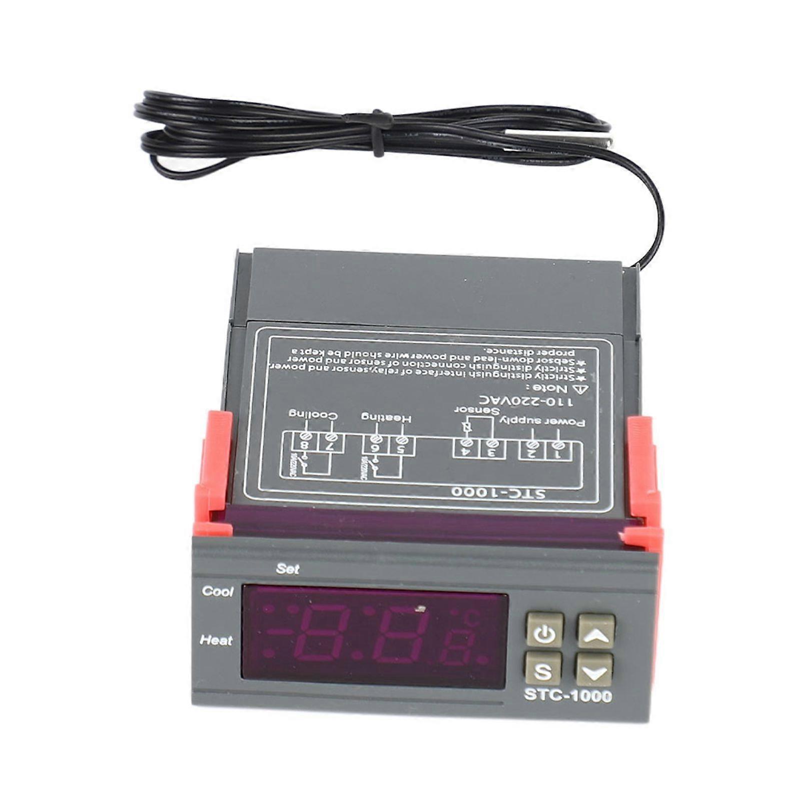 Digital Temperature Controller Dual Relay Output Thermostat with Negative Temperature Coefficient (110V - 220VAC)