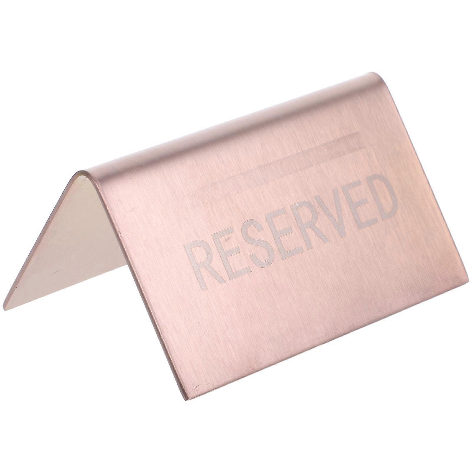 Reserved Table Placards Stainless Steel for Party Use 4Pcs Rose Gold