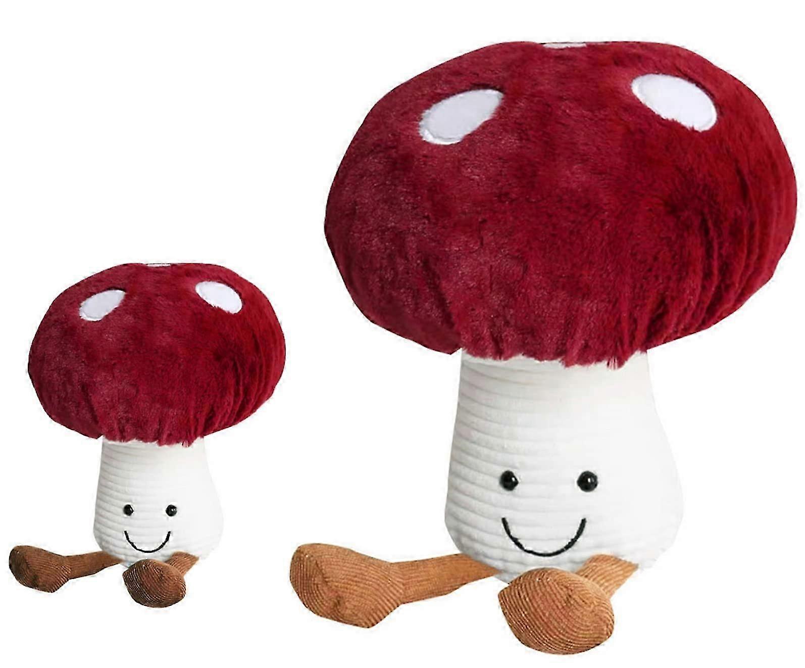 2 Pcs Mushroom Pillows for Beds and Sofas, Cute Mushroom Plush Stuffed Animals Plush Toys & Keychains for Kids