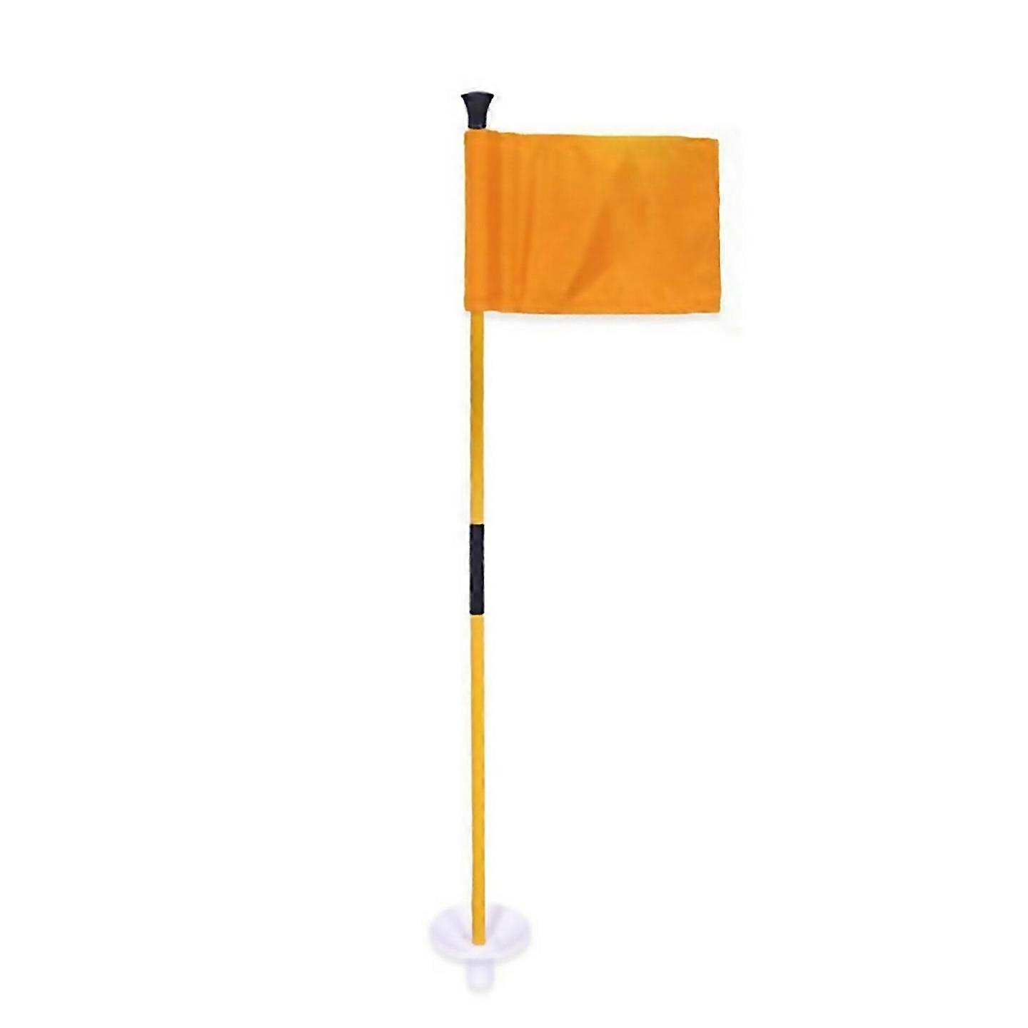 For Golf Flag Twosection Detachable Flagpole Orange Green