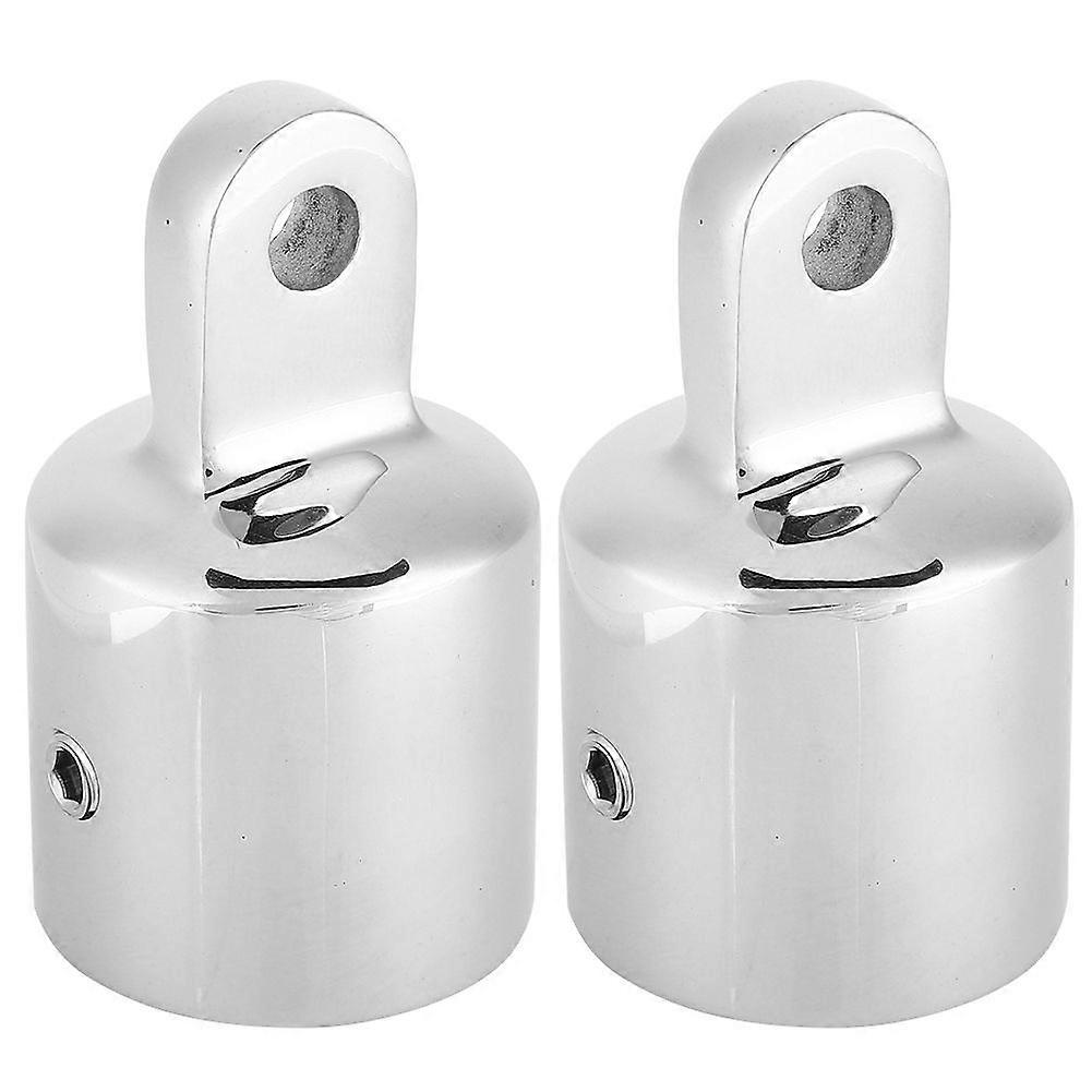 2pcs Stainless Steel Eye End for Boat Bimini Top Connecting Cap Screw Fitting Hardware 1"