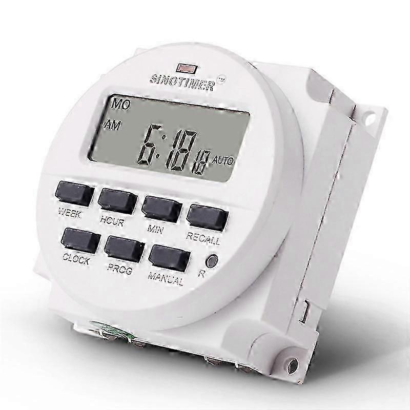 SINOTIMER Tm618N-2 Lcd 1.6 Inch Digital 220V Ac 7 Days Programmable Timer Switch with Relay Inside a