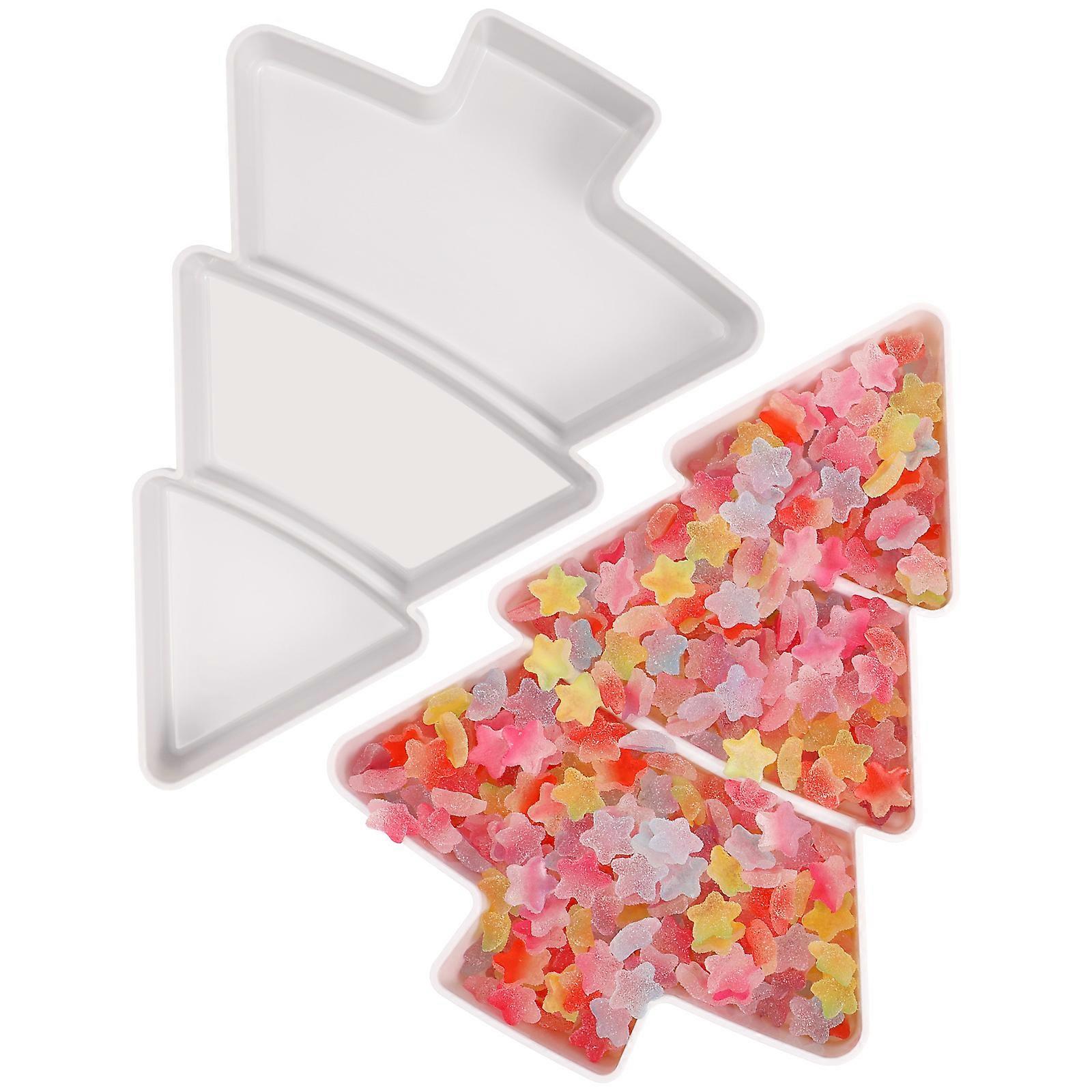 Tree Shape Fruit Tray Fruit Plates for Storage 2Pcs Snack Holder