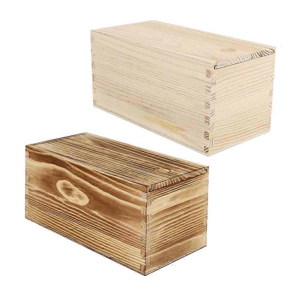 Gift Packaging Box for Storage Use 2Pcs Wooden Sliding