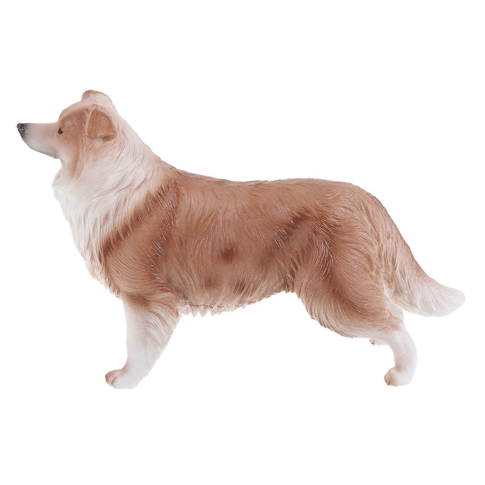 Dog Ornament Plastic Dog Model for Decorative Use 4Pcs Simulation Set