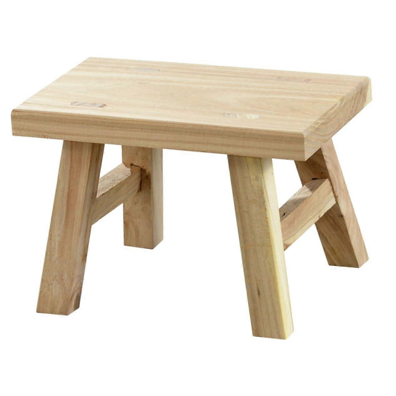 Portable Wooden Low Stool For Toilet Training And Shoe Changing, Stable Lightweight Step Stool For Bathroom And Kitchen