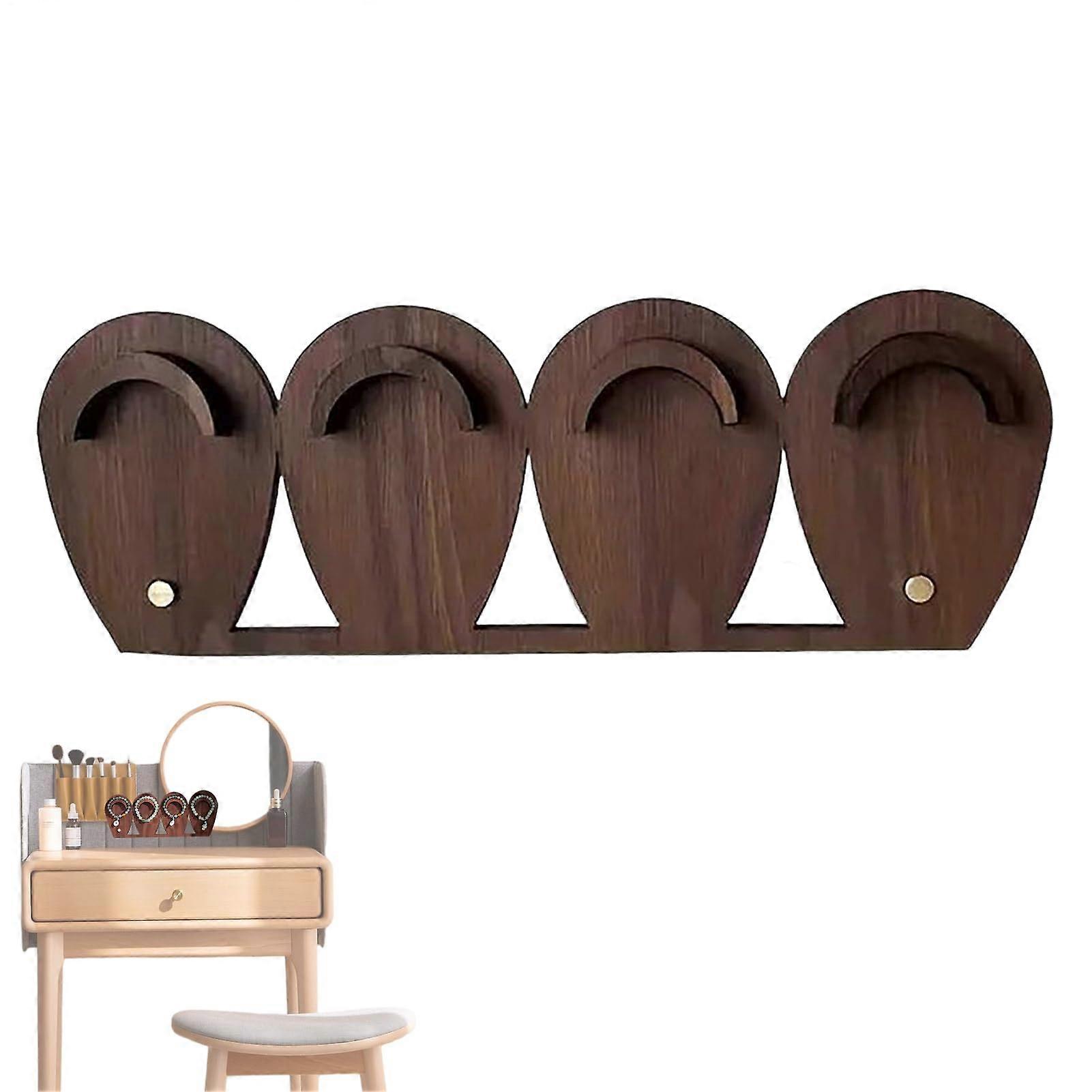 Bracelet Holder Wooden MultiHole Watches And Bracelets Display Organizer Rustic Desktop Storage Rack SpaceSaving Decor