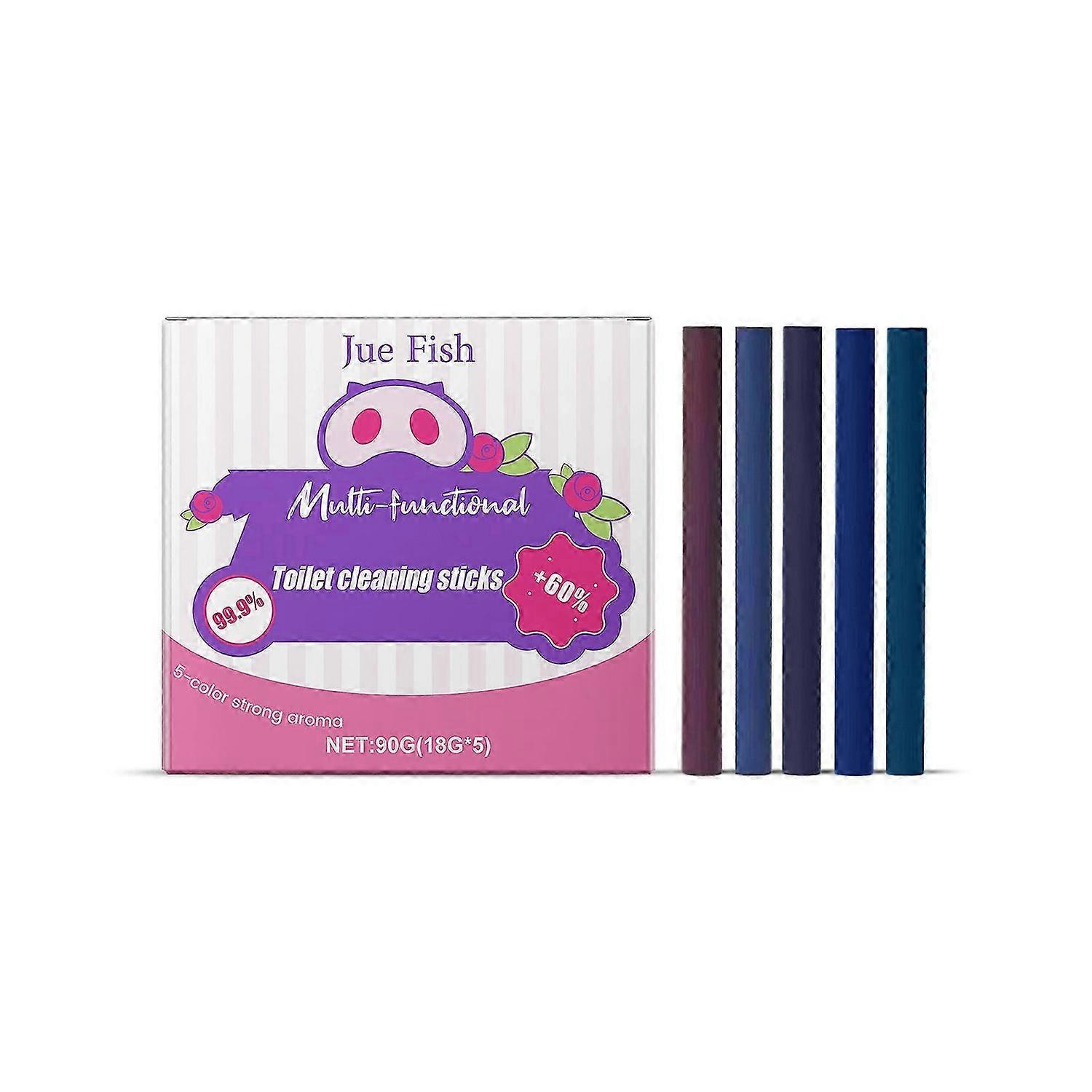 5PCS/Box Long-Lasting Toilet Cleaning Sticks for Powerful, Effortless Freshness with Every Flush