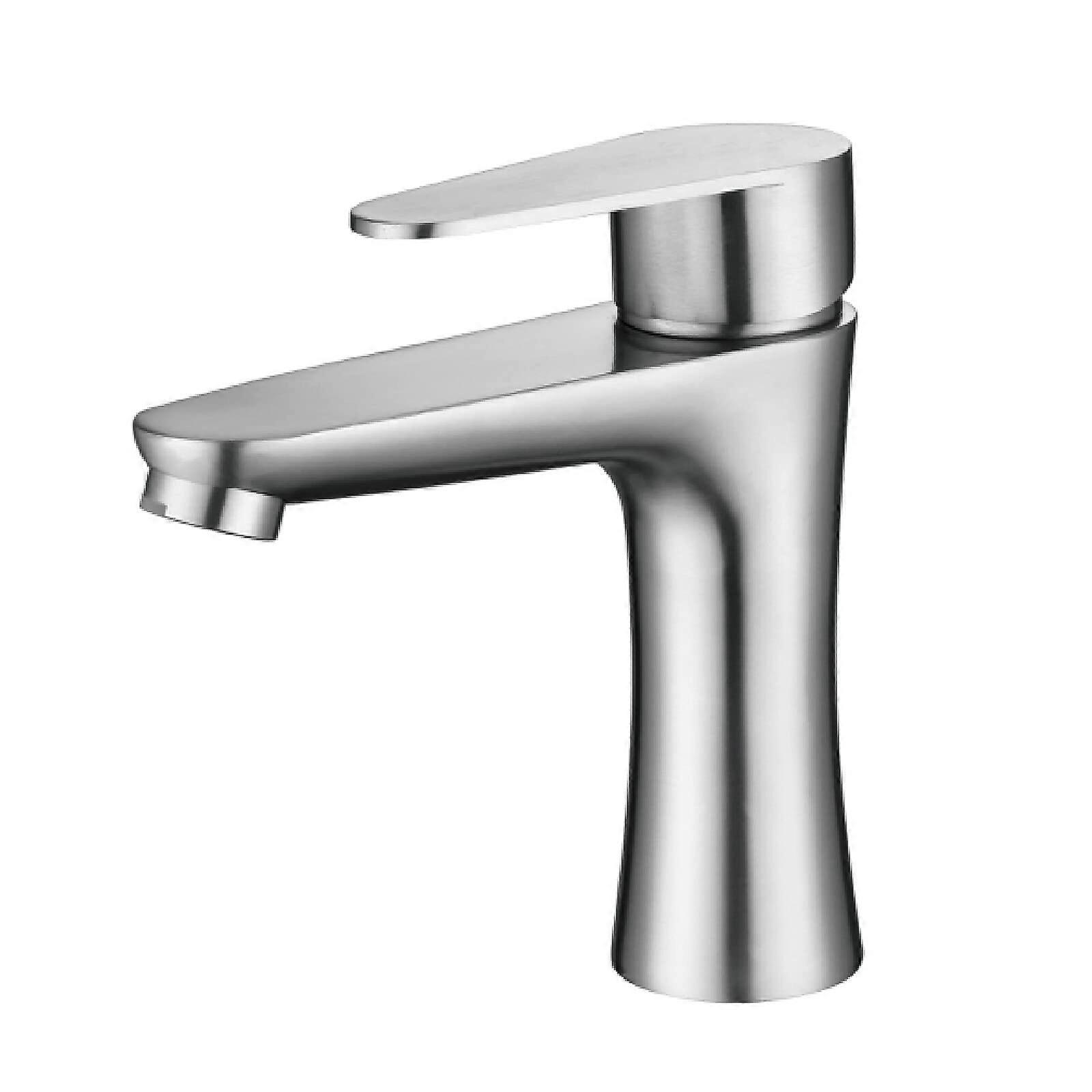 Sinks For Bathroom Brushed Stainless Steel Hot And Cold Mixer Single Handle Basin Mixer Commemoration Day