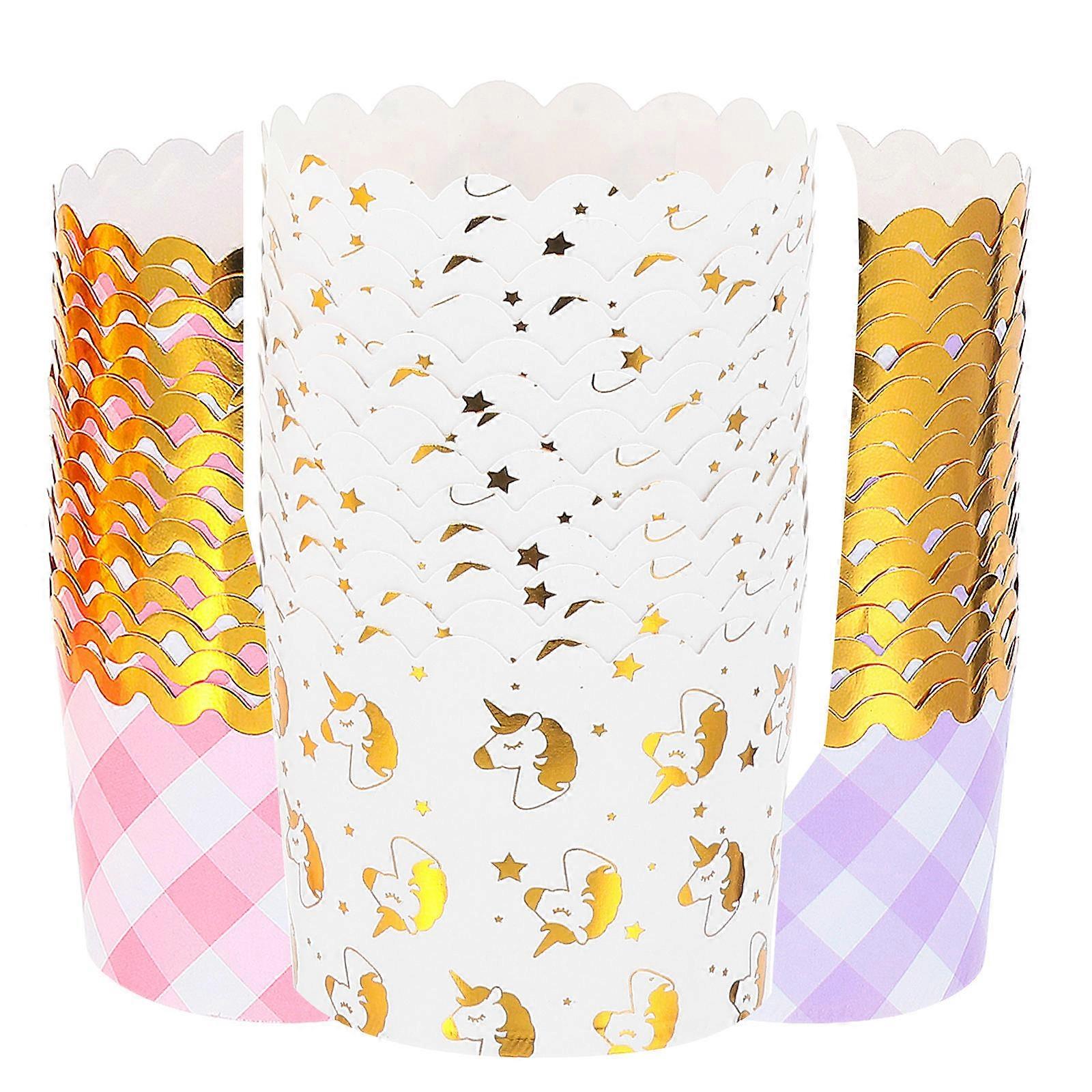 Paper Baking Cups Cupcake Cups for Cake Muffin 50Pcs Assorted Color